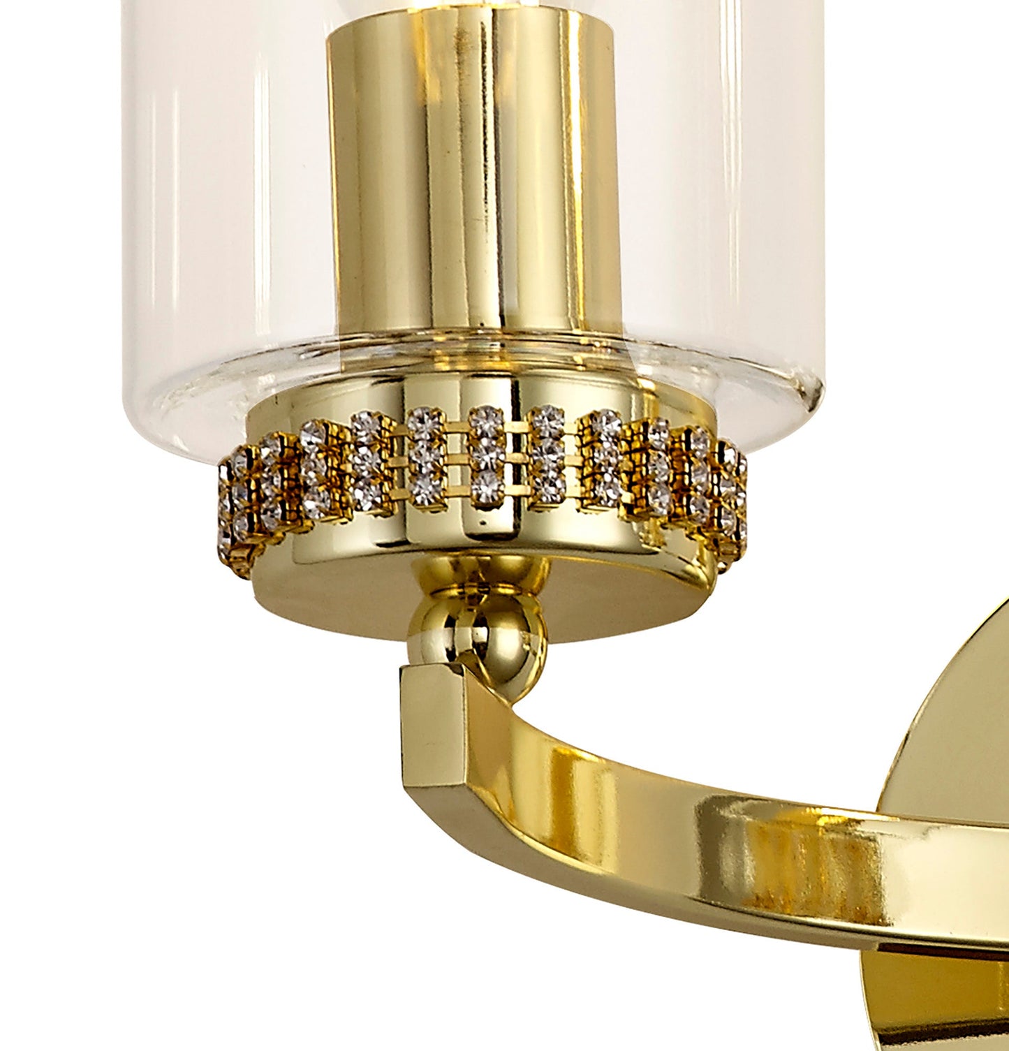 Disley Wall Lamp Switched, 2 x E14, Polished Gold