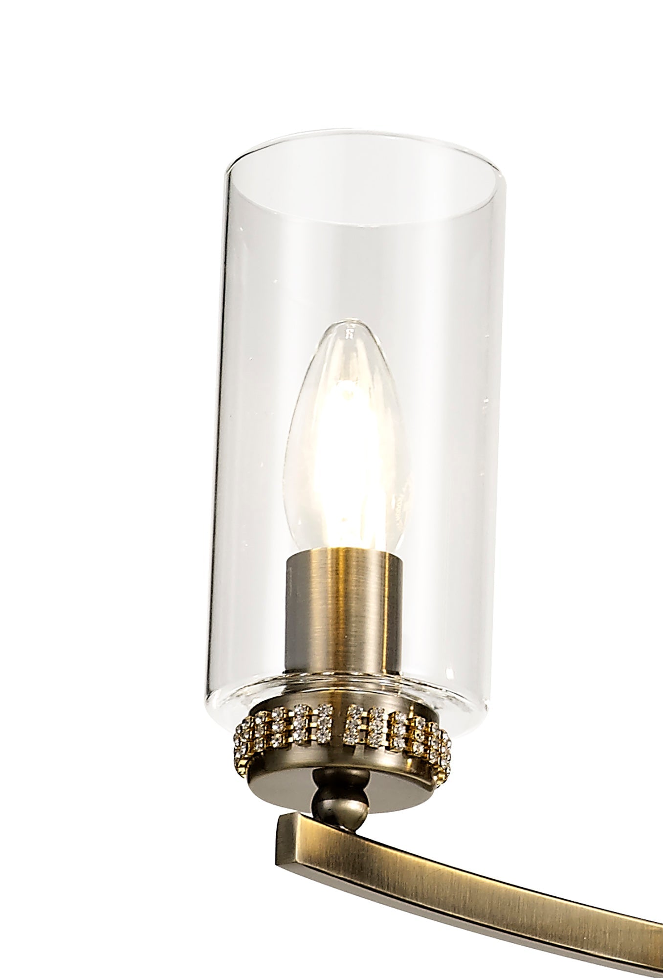 Disley Pendant and Semi Ceiling, 3 x E14, Antique Brass