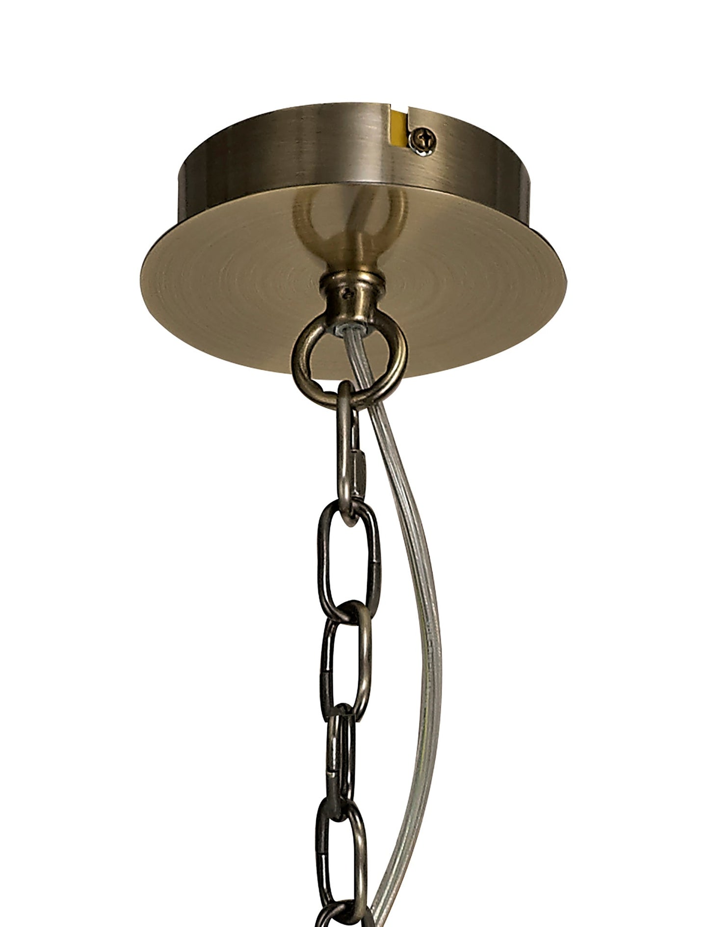 Disley Rectangular Pendant and Semi Ceiling, 6 x E14, Antique Brass