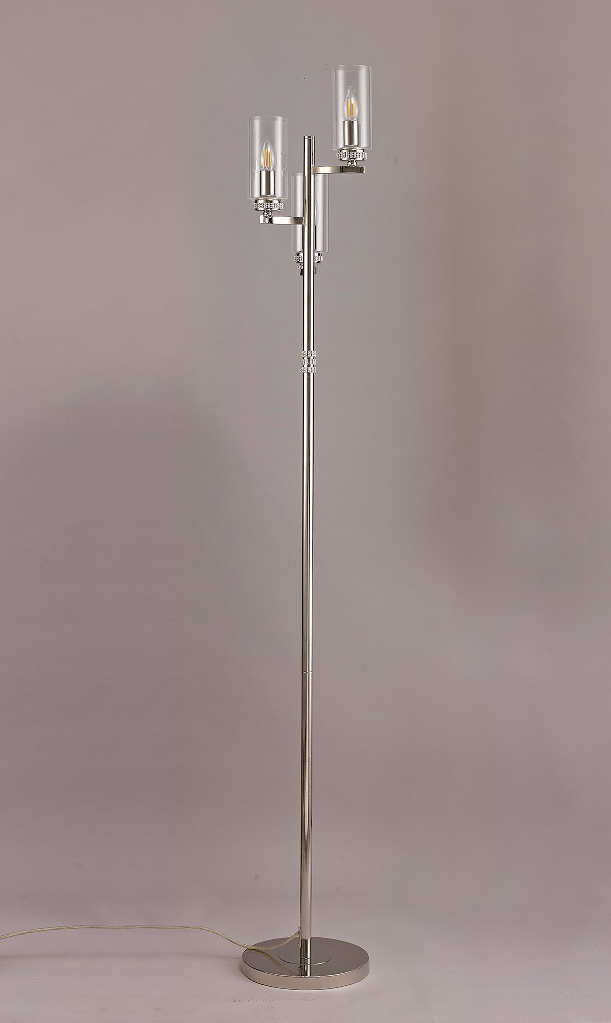 Disley Table Lamp, 2 x E14, Polished Nickel