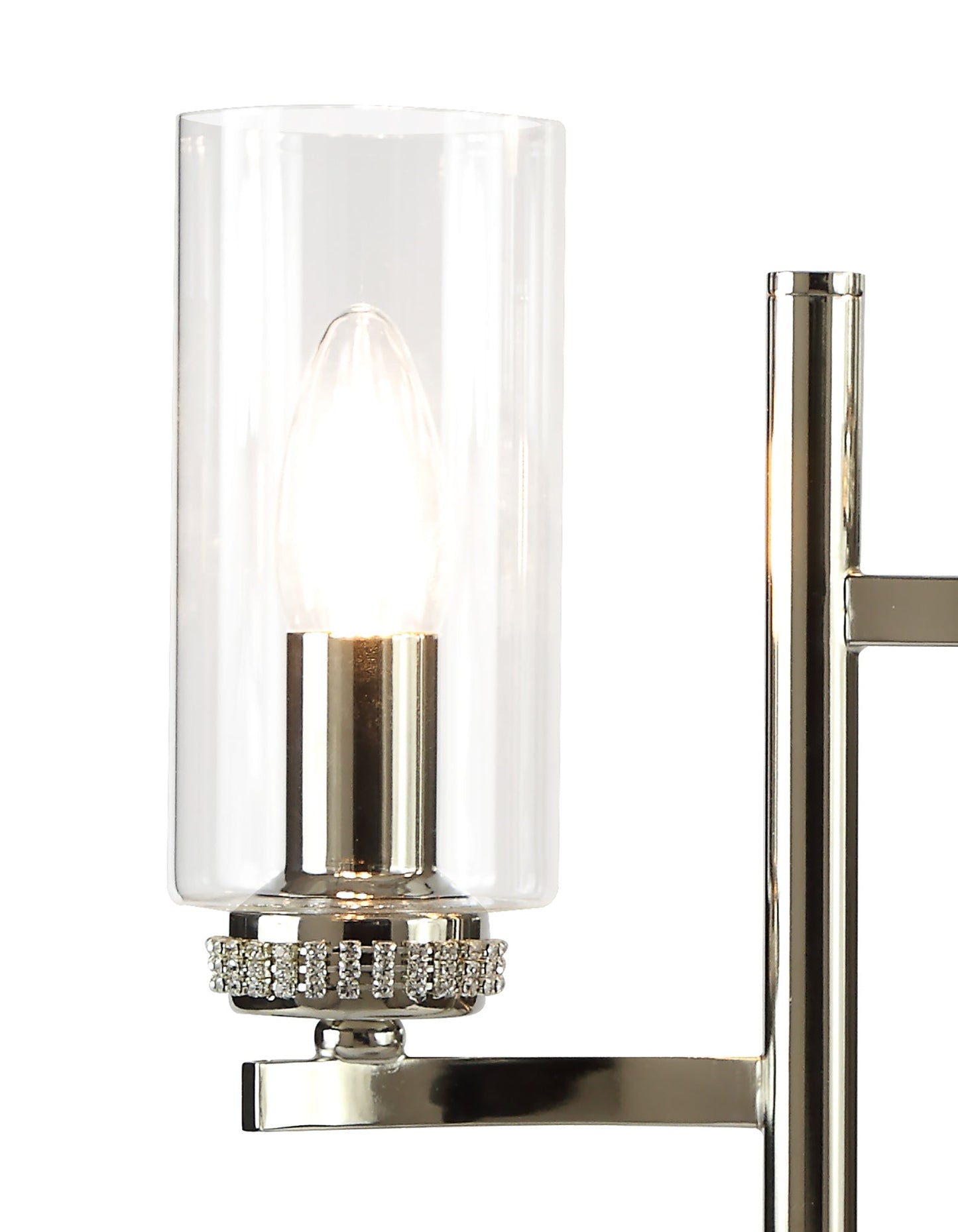 Disley Table Lamp, 2 x E14, Polished Nickel