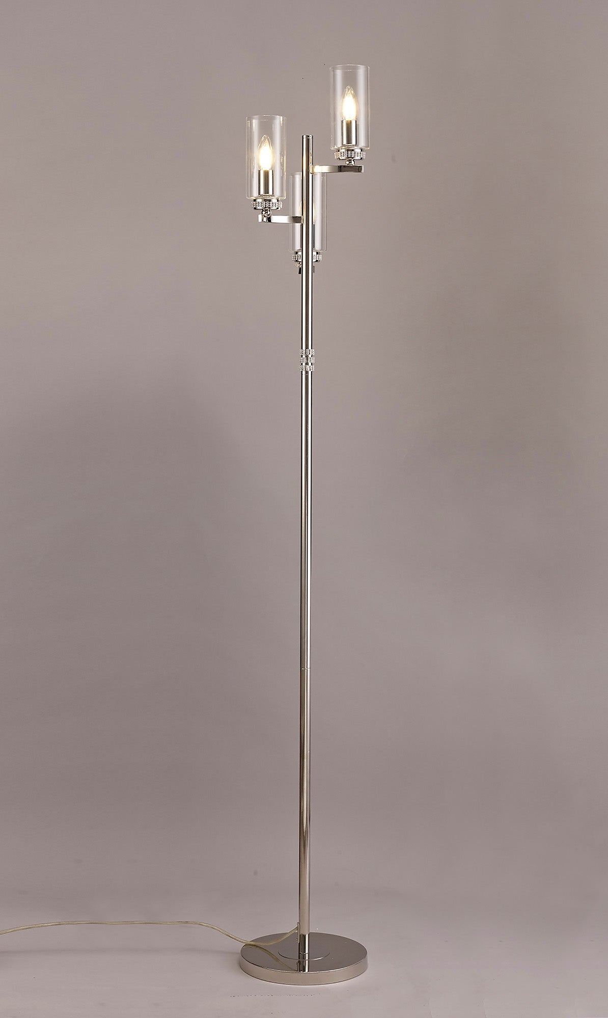 Disley Table Lamp, 2 x E14, Polished Nickel