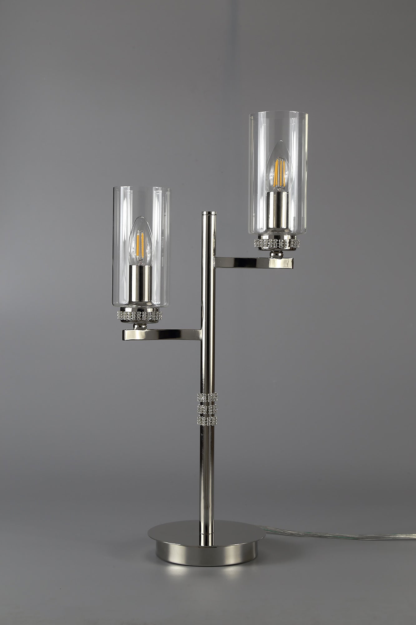 Disley Floor Lamp, 3 x E14, Polished Nickel