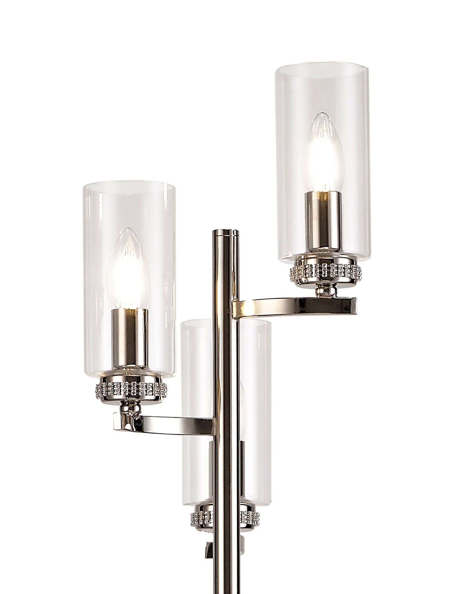 Disley Floor Lamp, 3 x E14, Polished Nickel