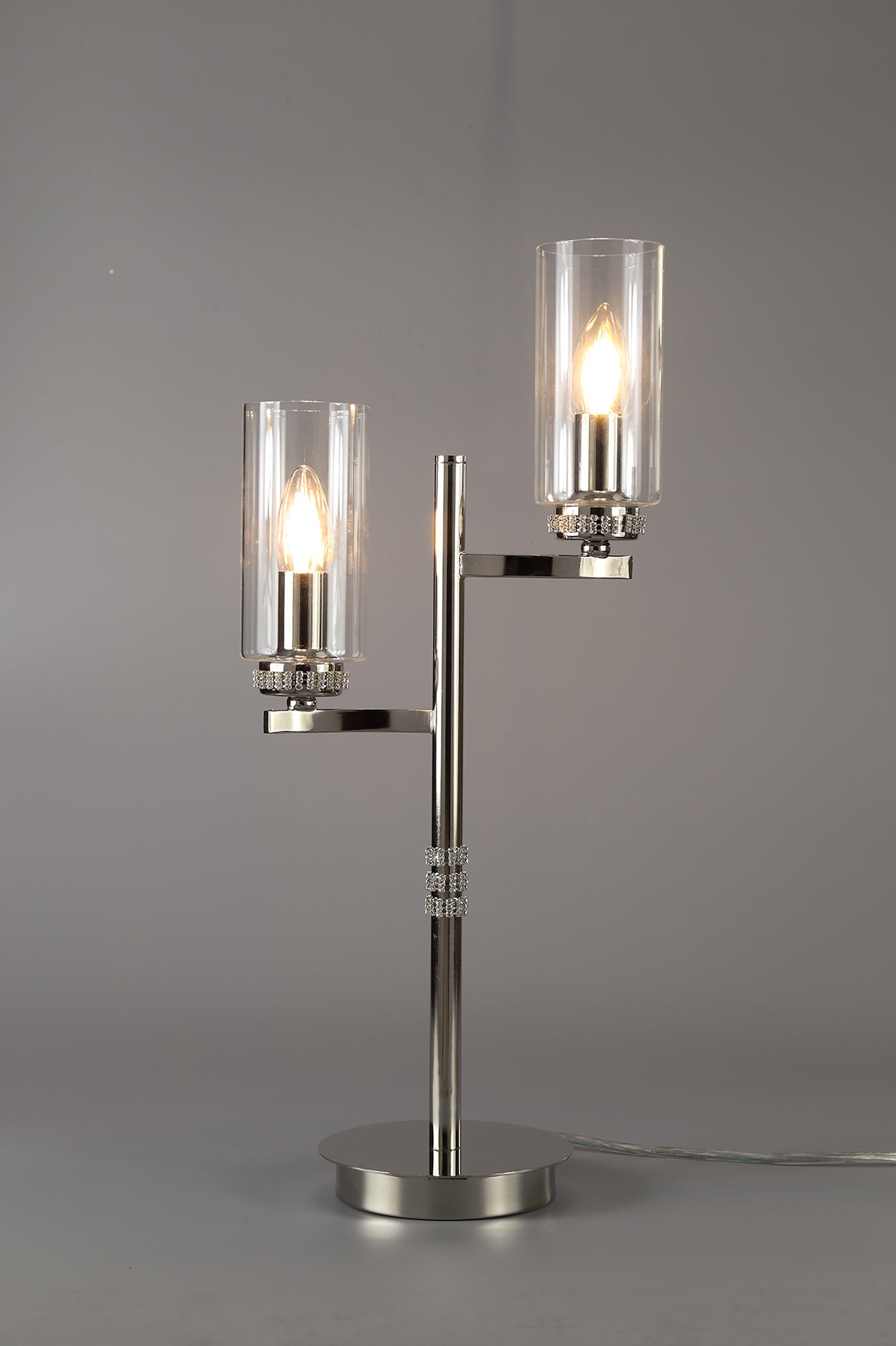 Disley Floor Lamp, 3 x E14, Polished Nickel