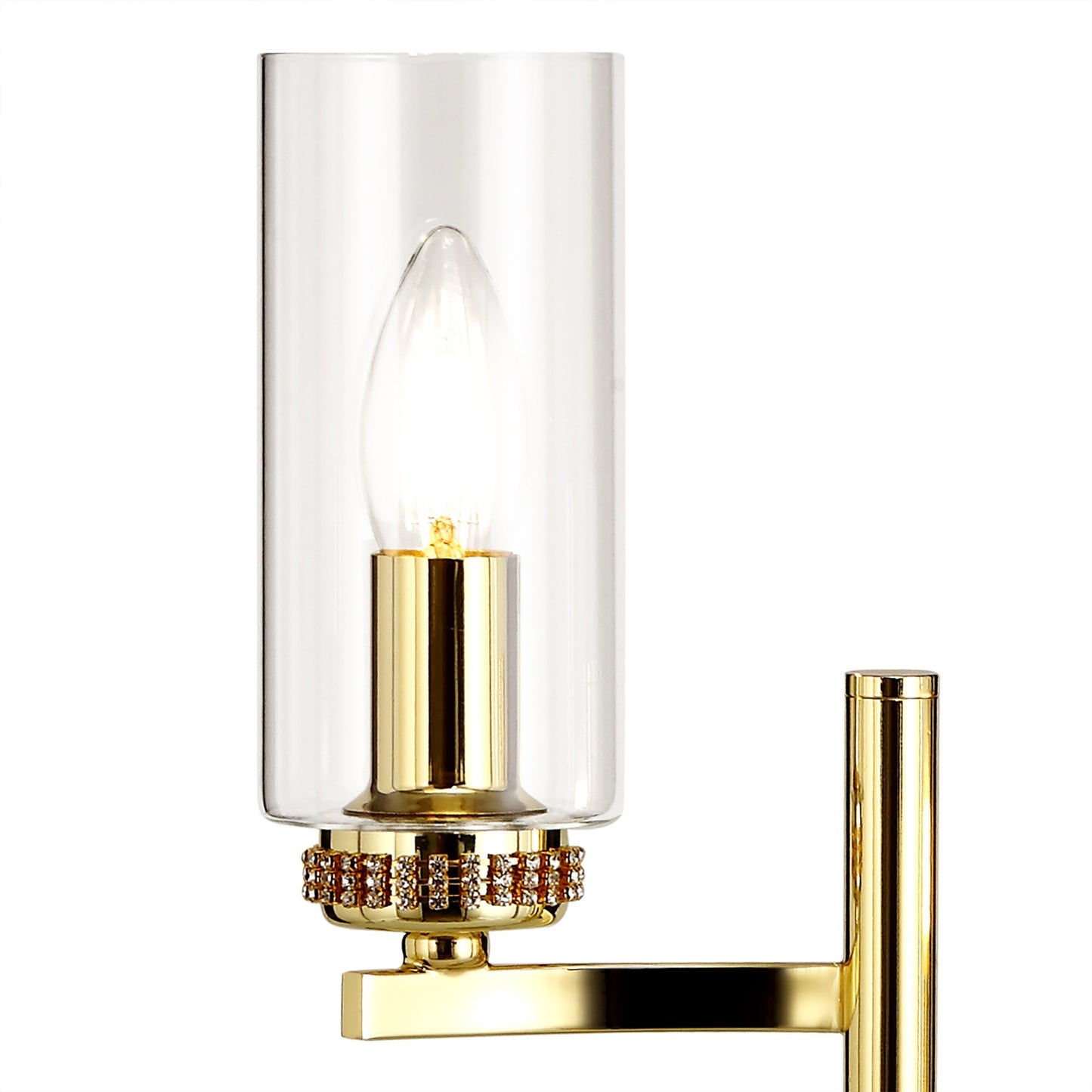 Disley Table Lamp, 2 x E14, Polished Gold