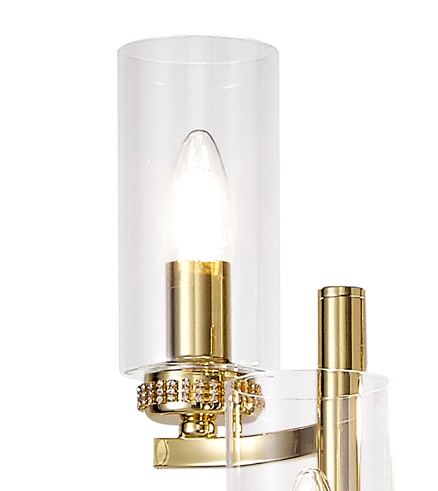 Disley Floor Lamp, 3 x E14, Polished Gold