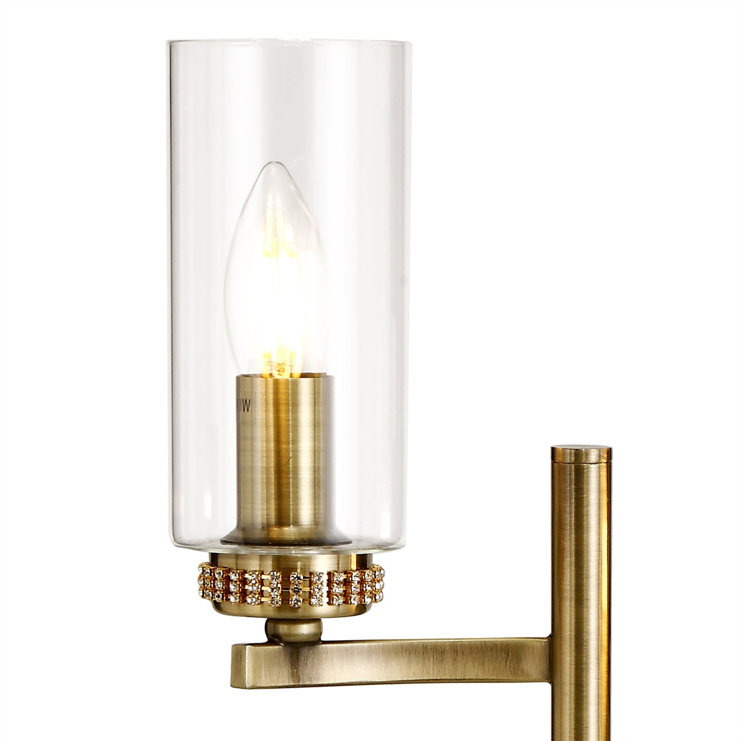 Disley Table Lamp, 2 x E14, Antique Brass