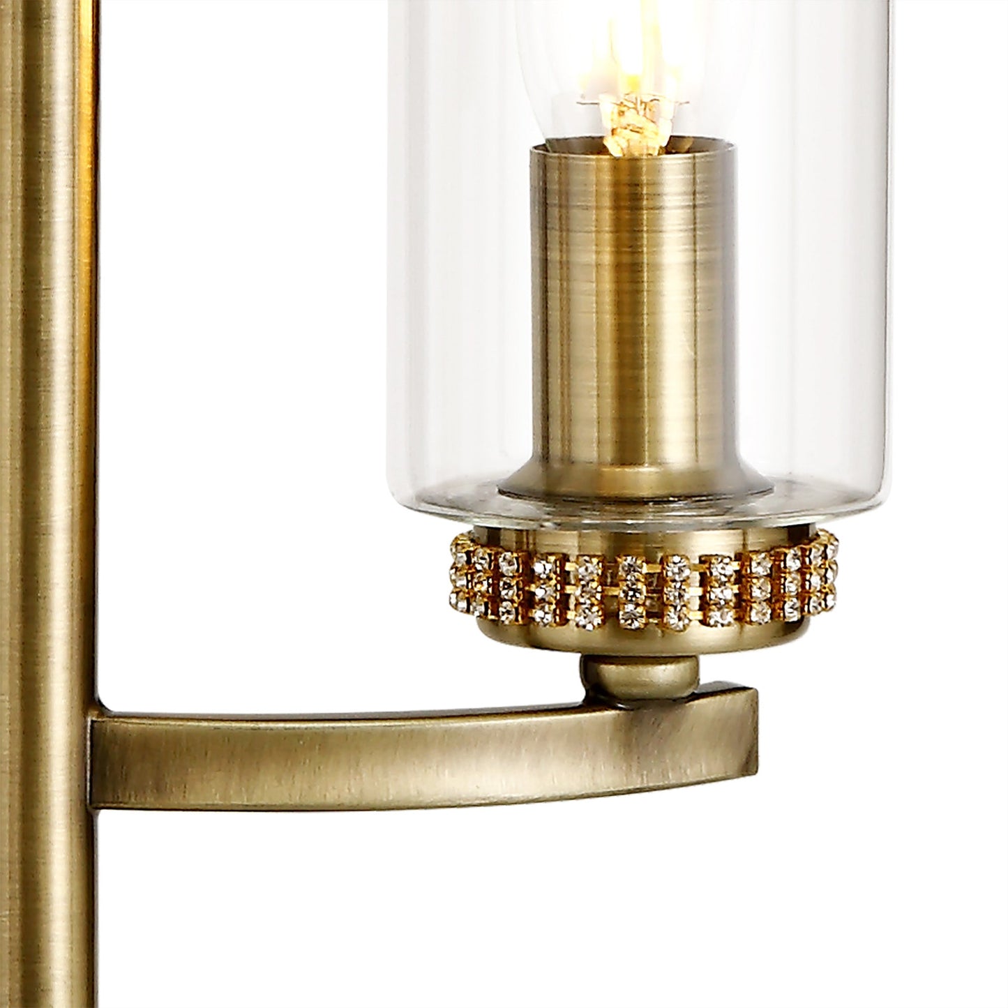 Disley Table Lamp, 2 x E14, Antique Brass