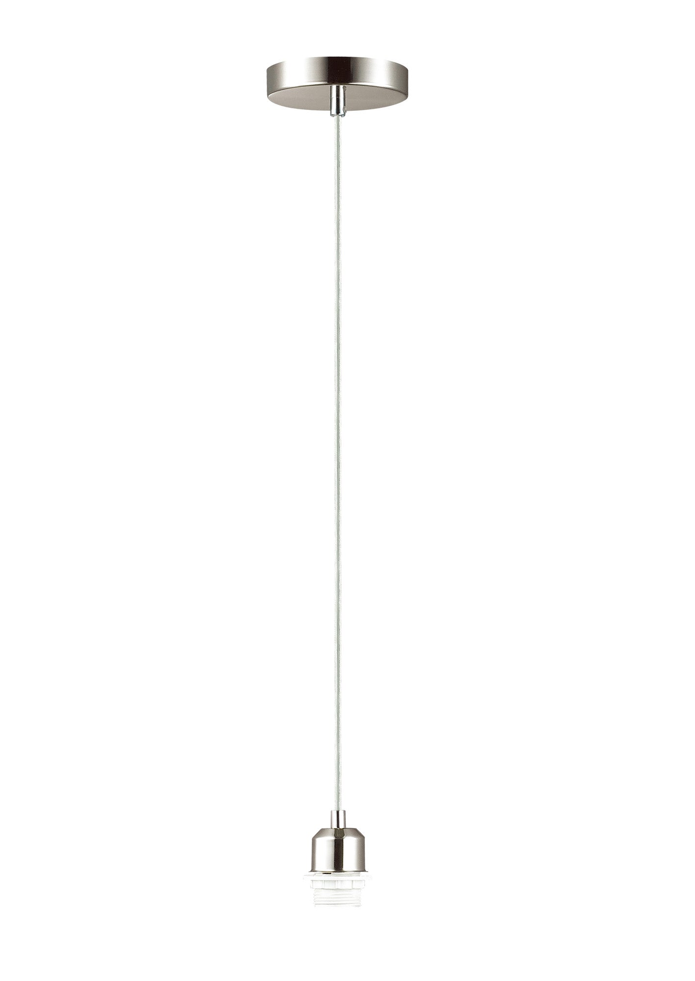 Saltney, Tiffany 35cm Non-electric Uplighter Shade, Cream and Grey and Crystal Centre and Satin Nickel Brass Trim