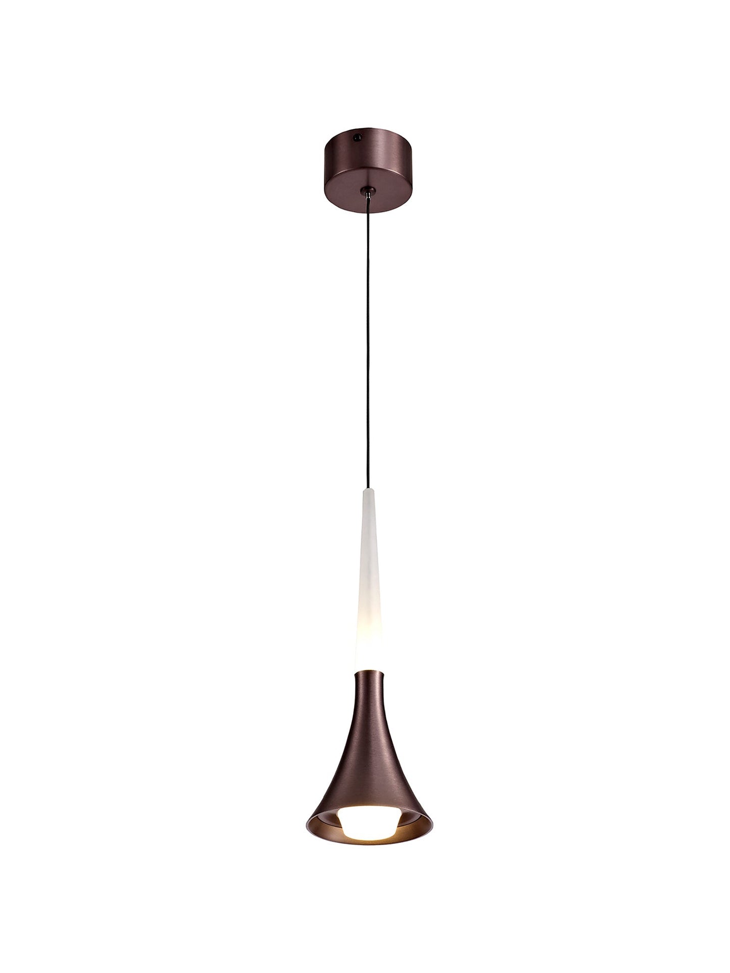 Dunham 1 Light Pendant, 1 x 5W LED, 3000K, 213lm, Satin Brown, 3yrs Warranty 2