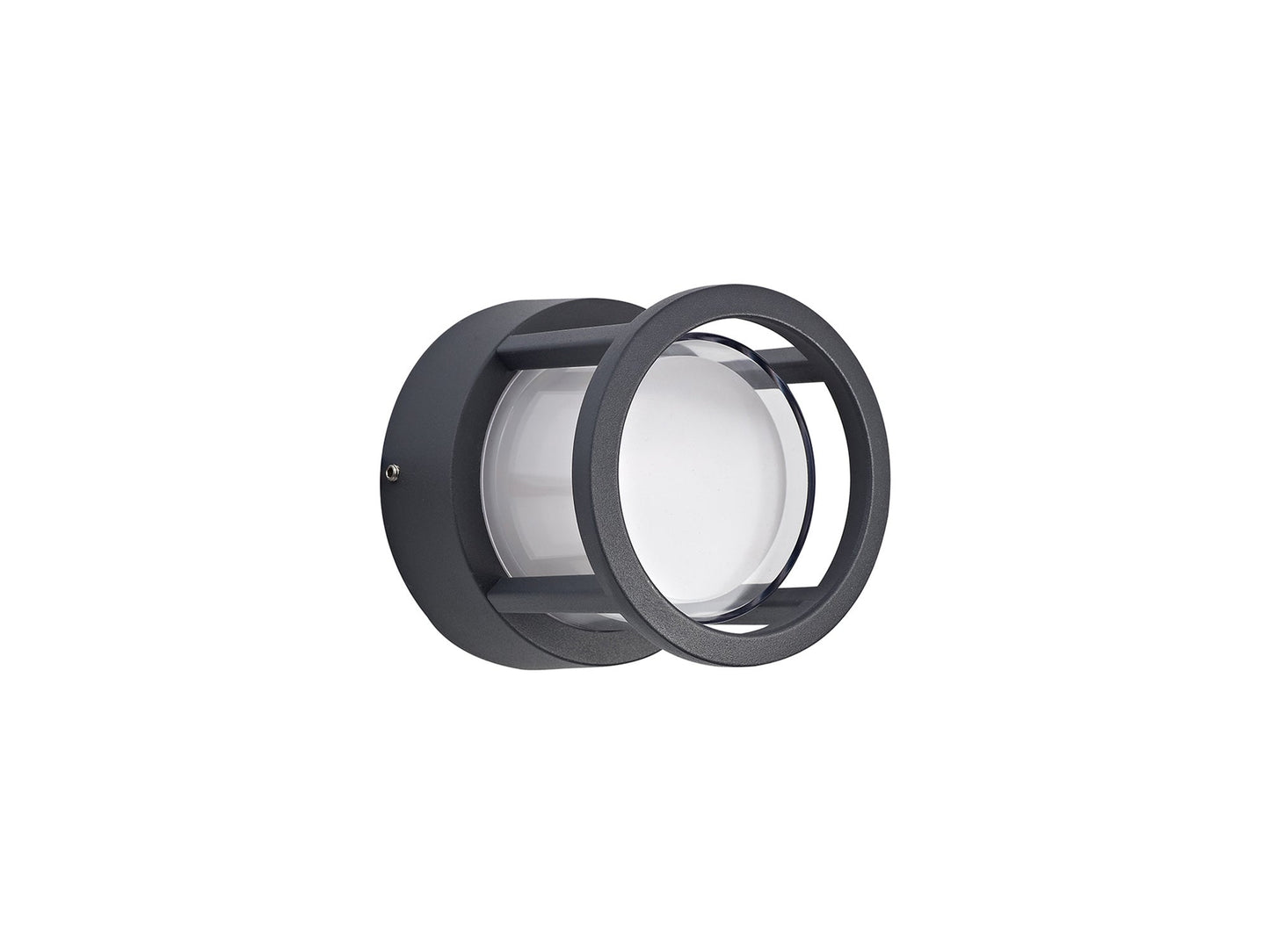 Elm Round Downlight, 1 x 6W LED, 3000K, 360lm, IP54, Anthracite, 3yrs Warranty