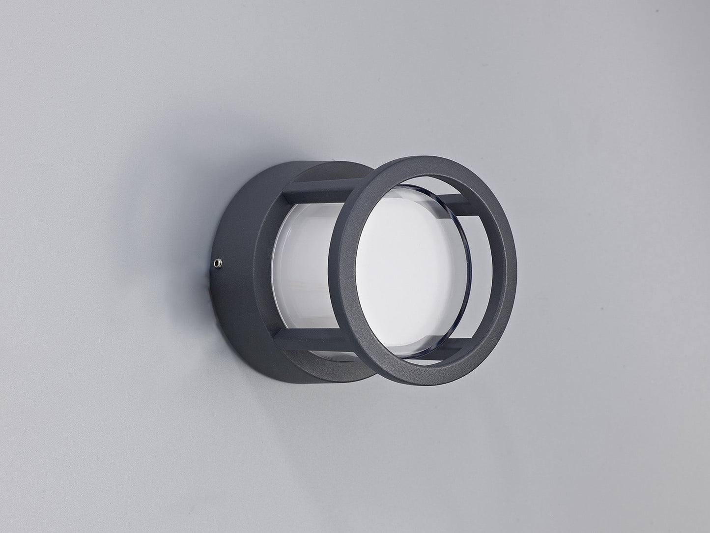 Elm Round Downlight, 1 x 6W LED, 3000K, 360lm, IP54, Anthracite, 3yrs Warranty