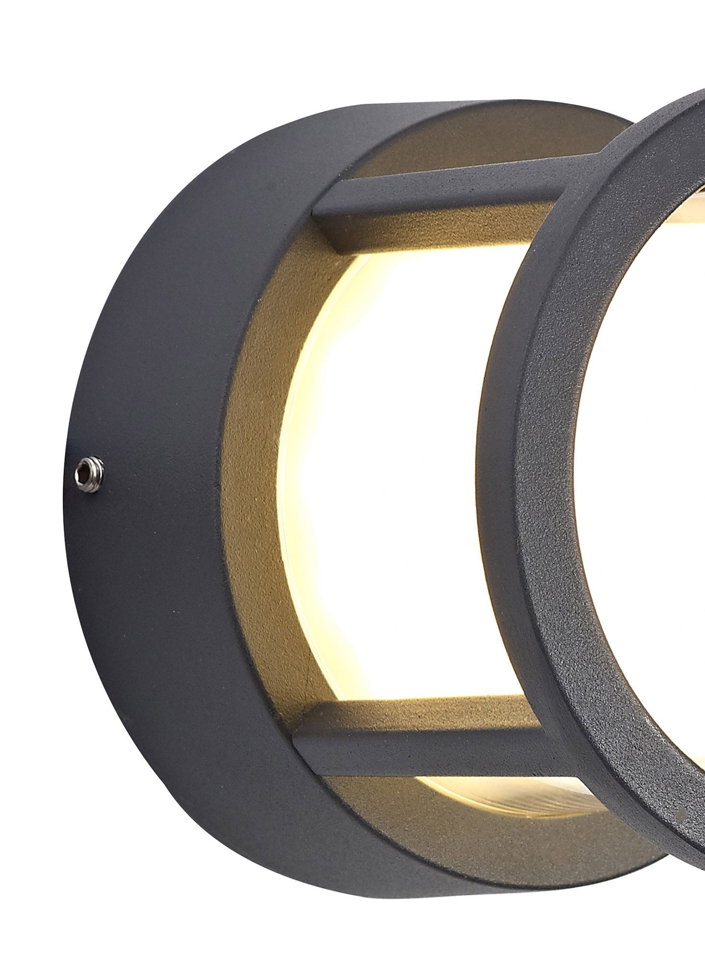 Elm Round Downlight, 1 x 6W LED, 3000K, 360lm, IP54, Anthracite, 3yrs Warranty