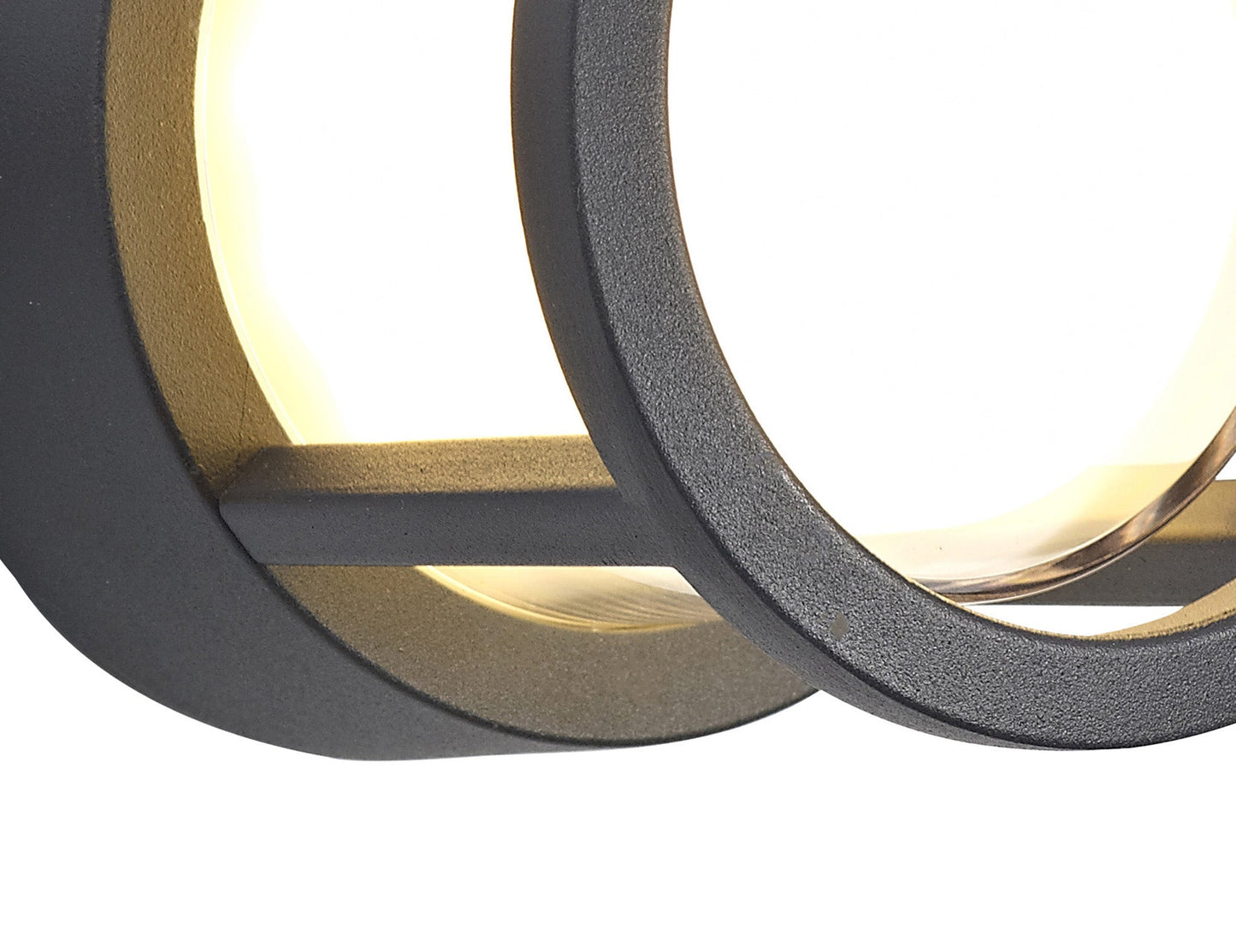 Elm Round Downlight, 1 x 6W LED, 3000K, 360lm, IP54, Anthracite, 3yrs Warranty
