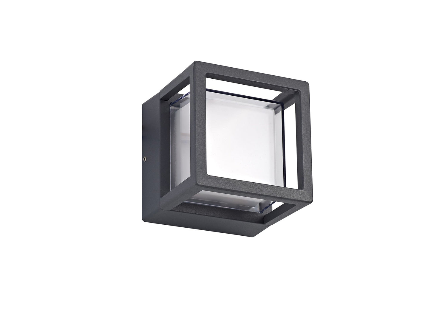 Elm Square Downlight, 1 x 6W LED, 3000K, 360lm, IP54, Anthracite, 3yrs Warranty