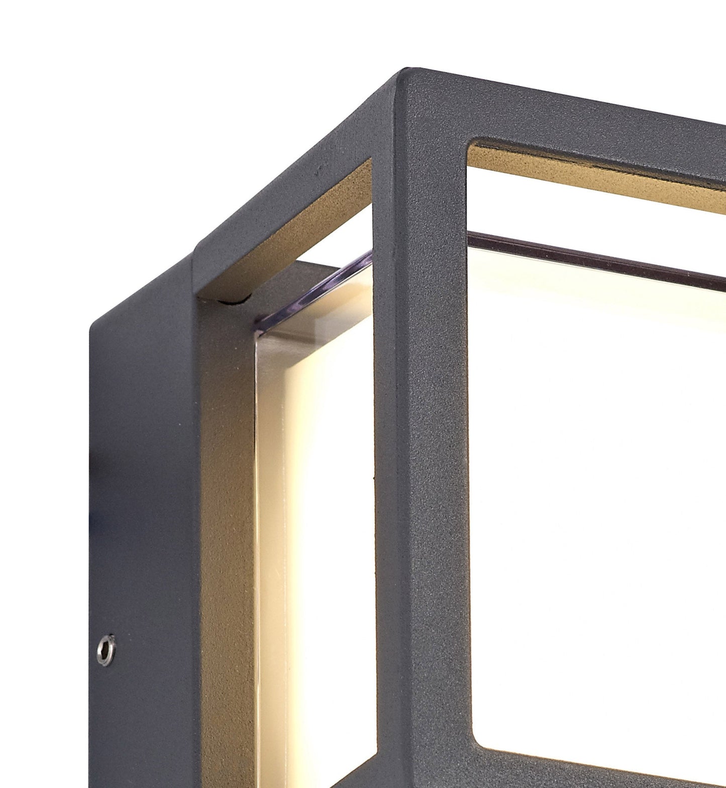 Elm Square Downlight, 1 x 6W LED, 3000K, 360lm, IP54, Anthracite, 3yrs Warranty
