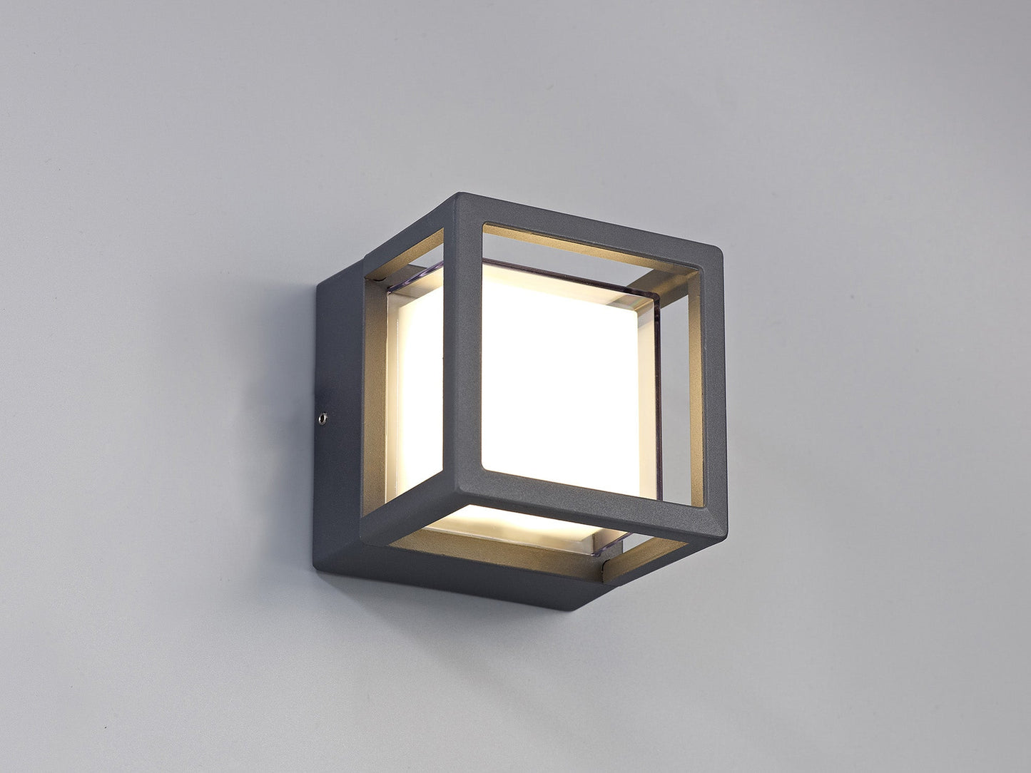 Elm Square Downlight, 1 x 6W LED, 3000K, 360lm, IP54, Anthracite, 3yrs Warranty
