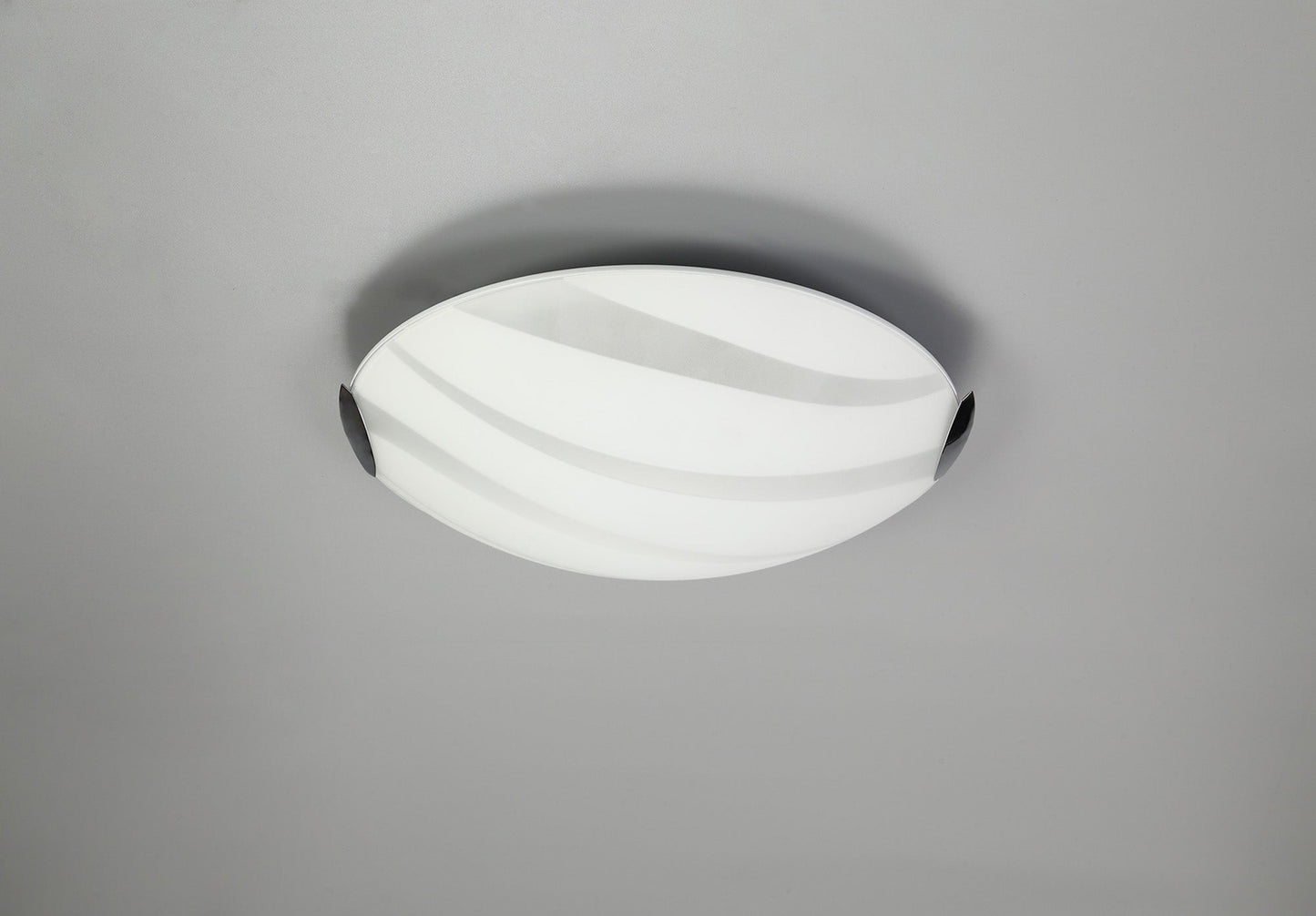 Faulkners Ceiling 30cm, 1 x 12W LED, 3000K, 666lm, Polished Chrome and White, 3yrs Warranty