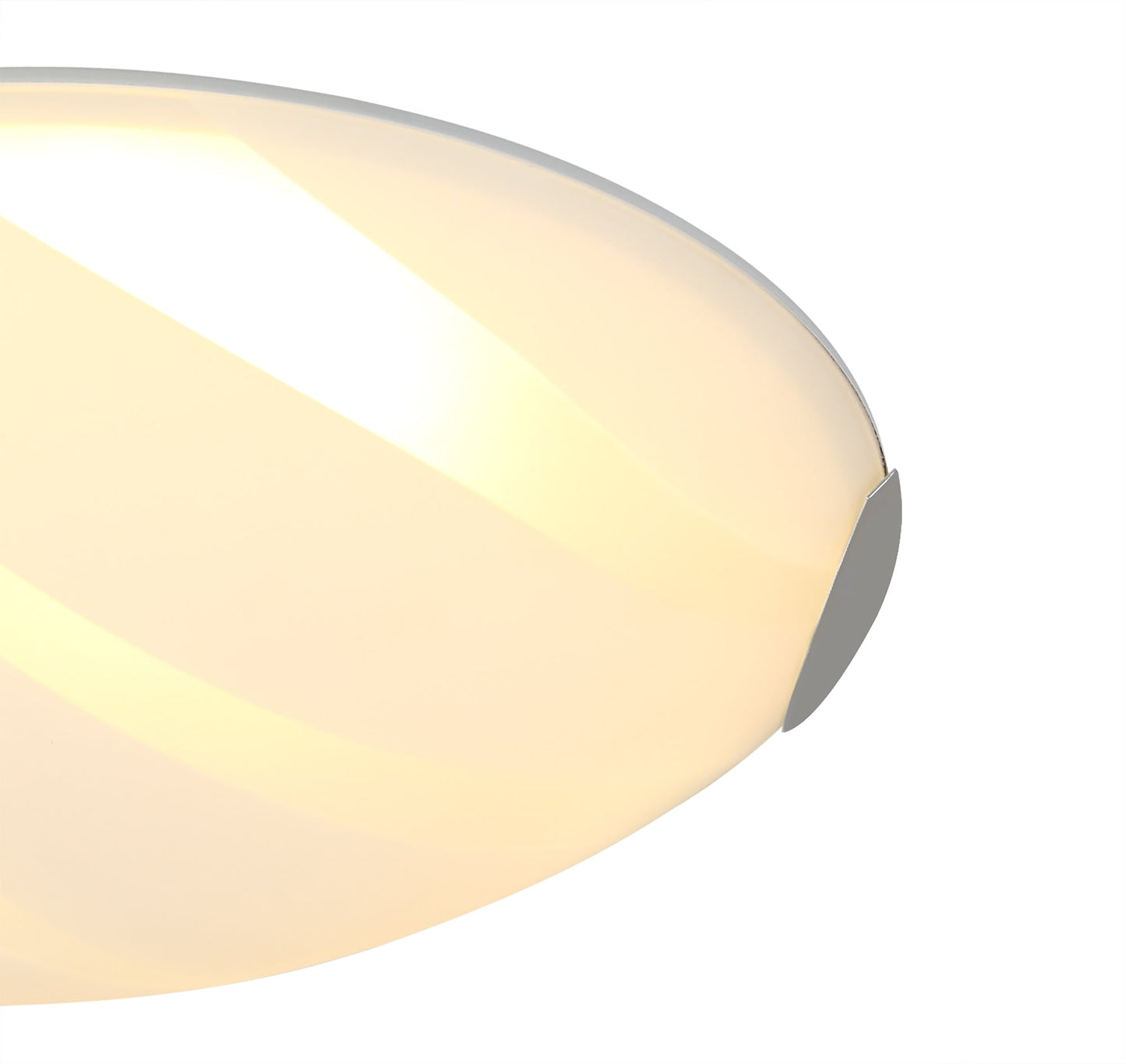 Faulkners Ceiling 30cm, 1 x 12W LED, 3000K, 666lm, Polished Chrome and White, 3yrs Warranty