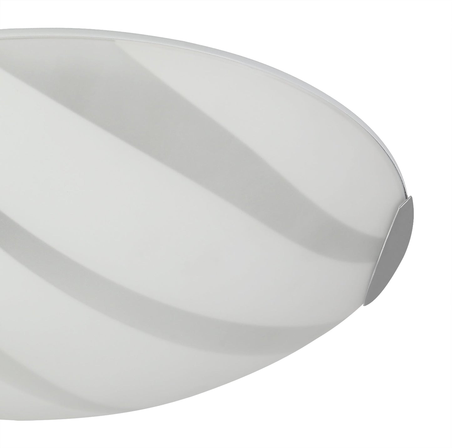 Faulkners Ceiling 30cm, 1 x 12W LED, 3000K, 666lm, Polished Chrome and White, 3yrs Warranty