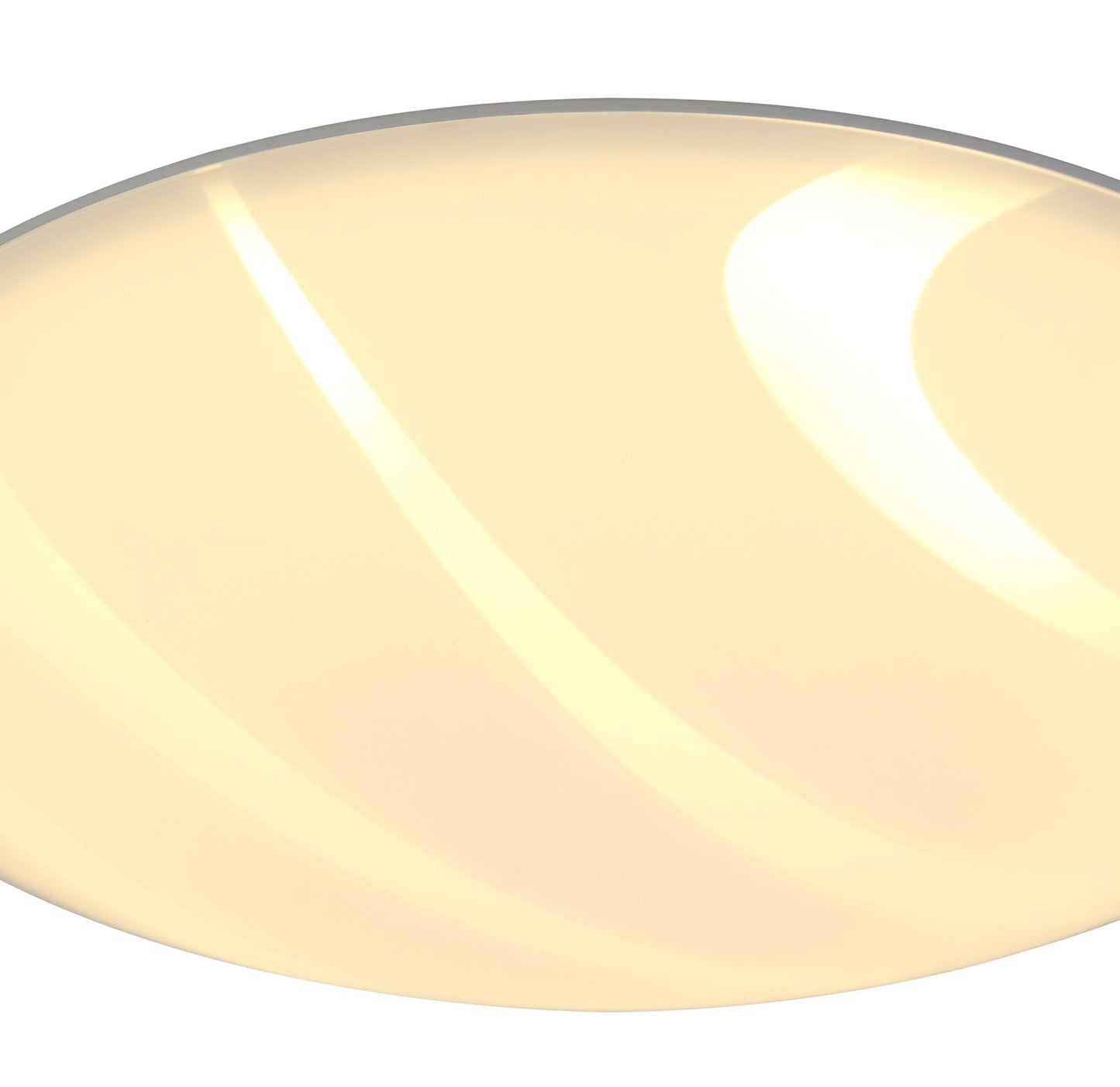 Faulkners Ceiling 40.5cm, 1 x 24W LED, 3000K, 1404lm, Polished Chrome and White, 3yrs Warranty