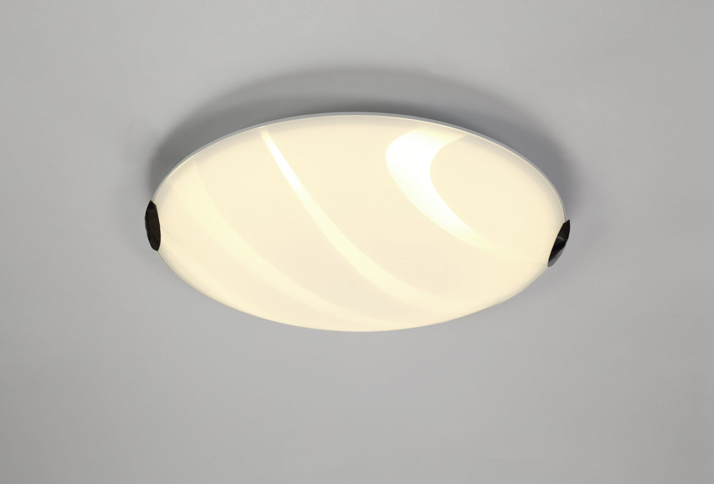 Faulkners Ceiling 40.5cm, 1 x 24W LED, 3000K, 1404lm, Polished Chrome and White, 3yrs Warranty