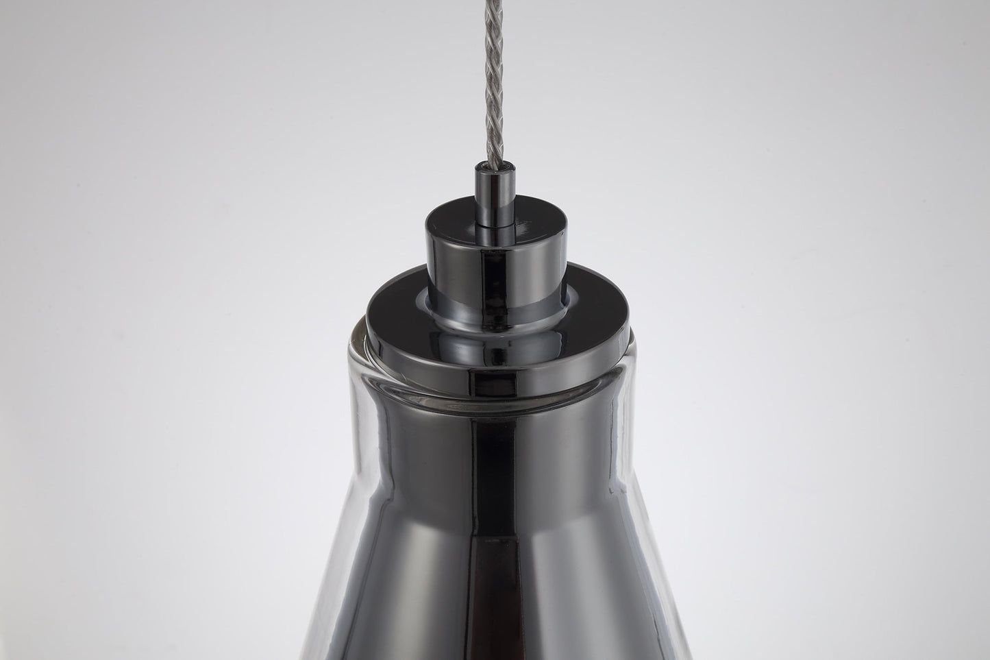 Gatley Pendant, 1 x E27, Polished Chrome and Clear Glass