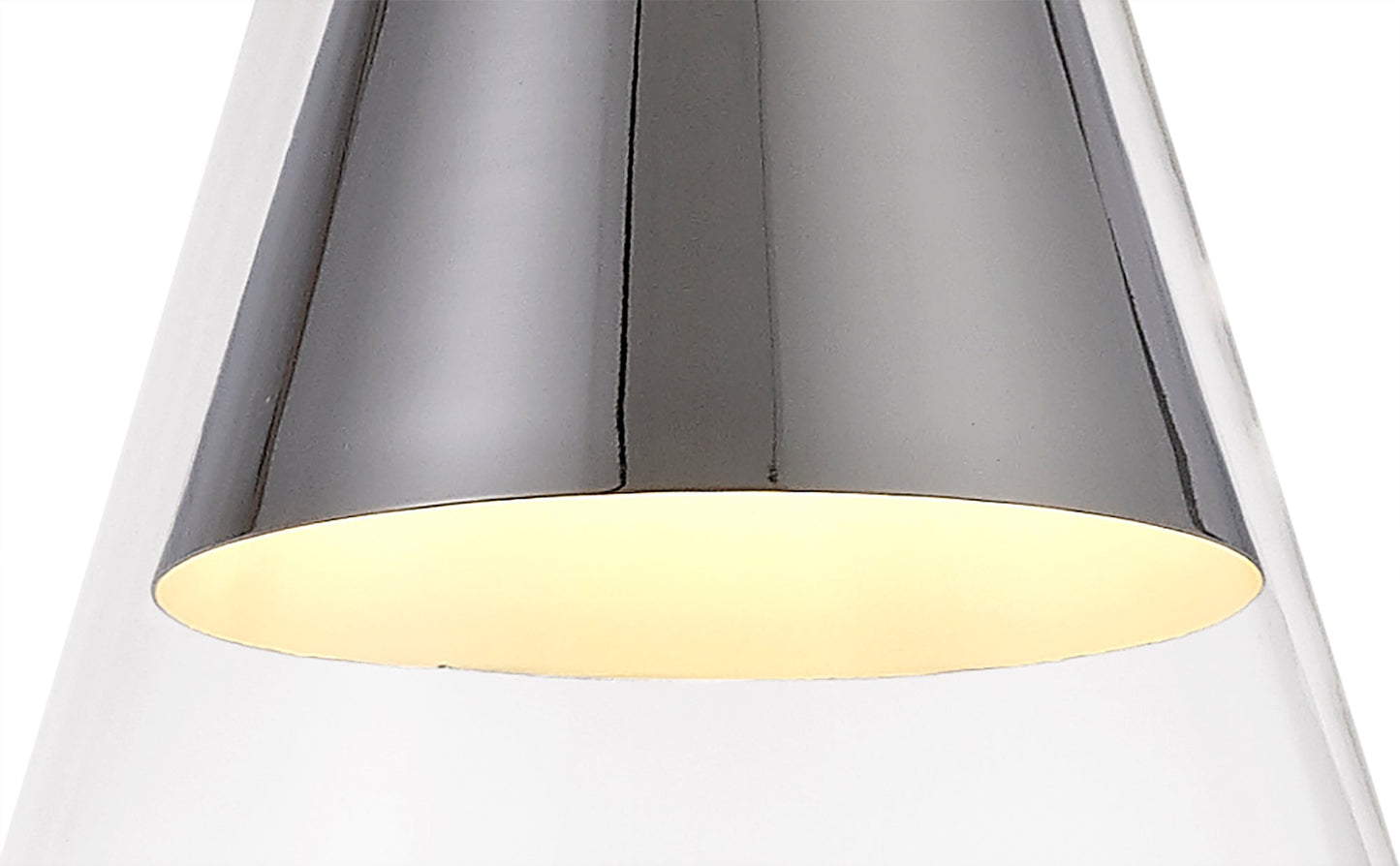Gatley Pendant, 1 x E27, Polished Chrome and Clear Glass