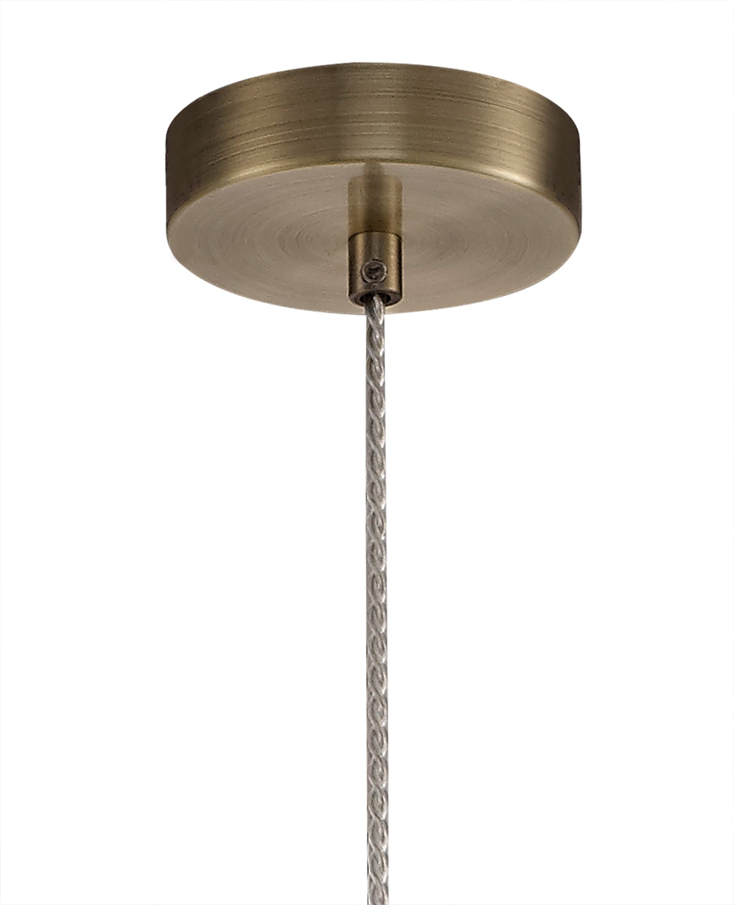 Gatley Pendant, 1 x E27, Antique Brass and Clear Glass