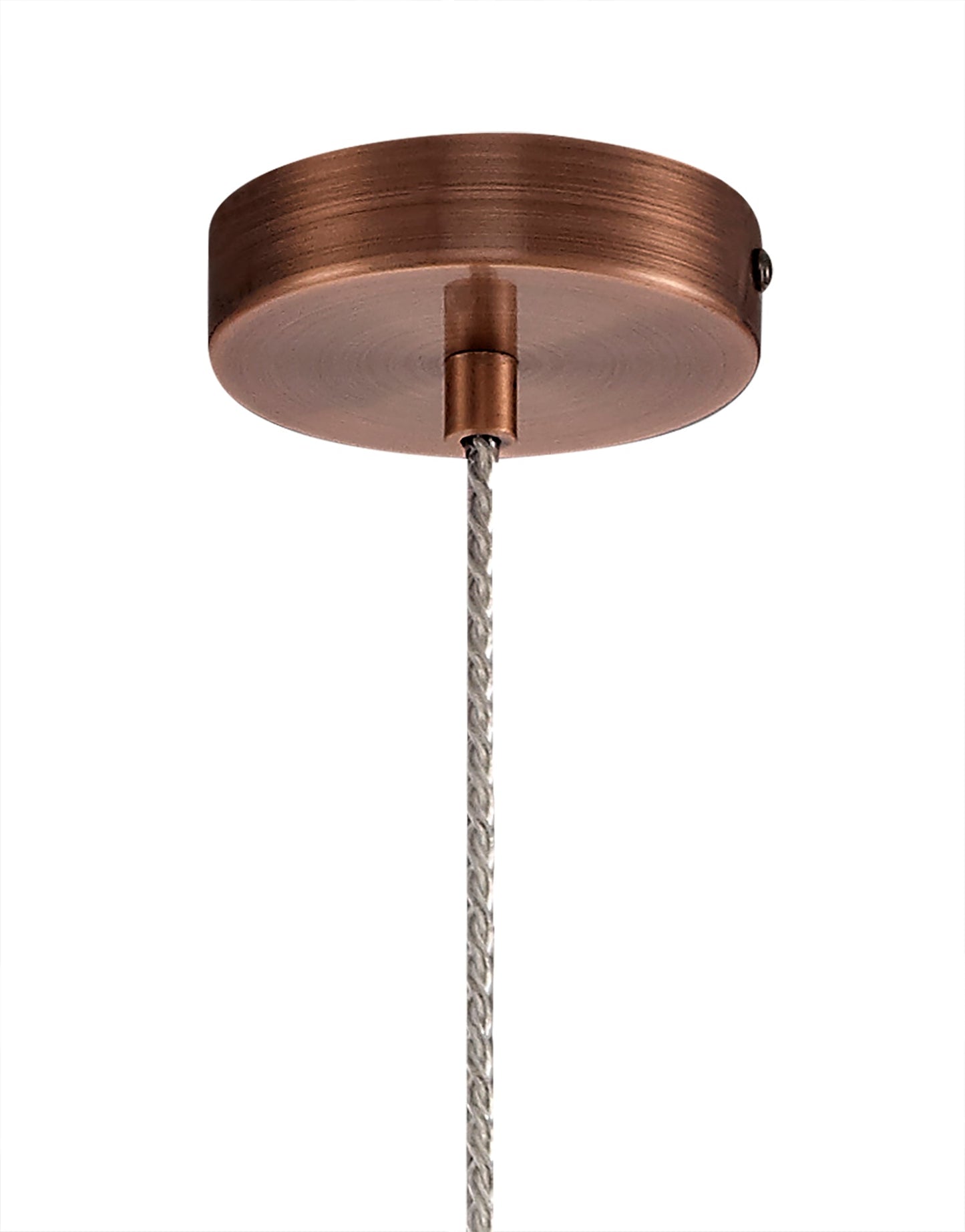 Gatley Pendant, 1 x E27, Antique Copper and Clear Glass