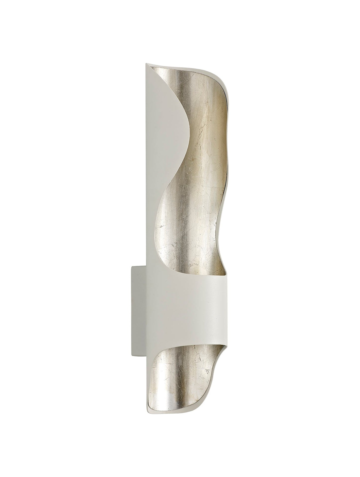 Haddon Wall Lamp, 1 x 8W LED, 3000K, 640lm, White and Silver Leaf, 3yrs Warranty 2