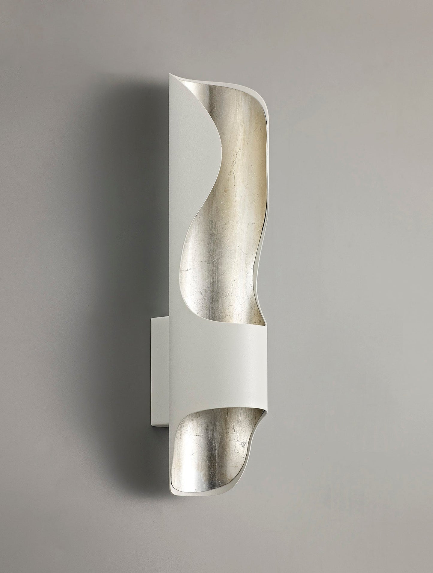 Haddon Wall Lamp, 1 x 8W LED, 3000K, 640lm, White and Silver Leaf, 3yrs Warranty 2