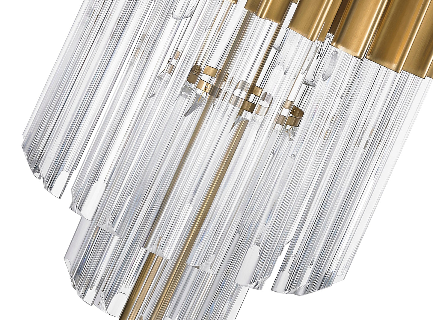Hale Table Lamp 3 Light E14, Brass and Clear Glass