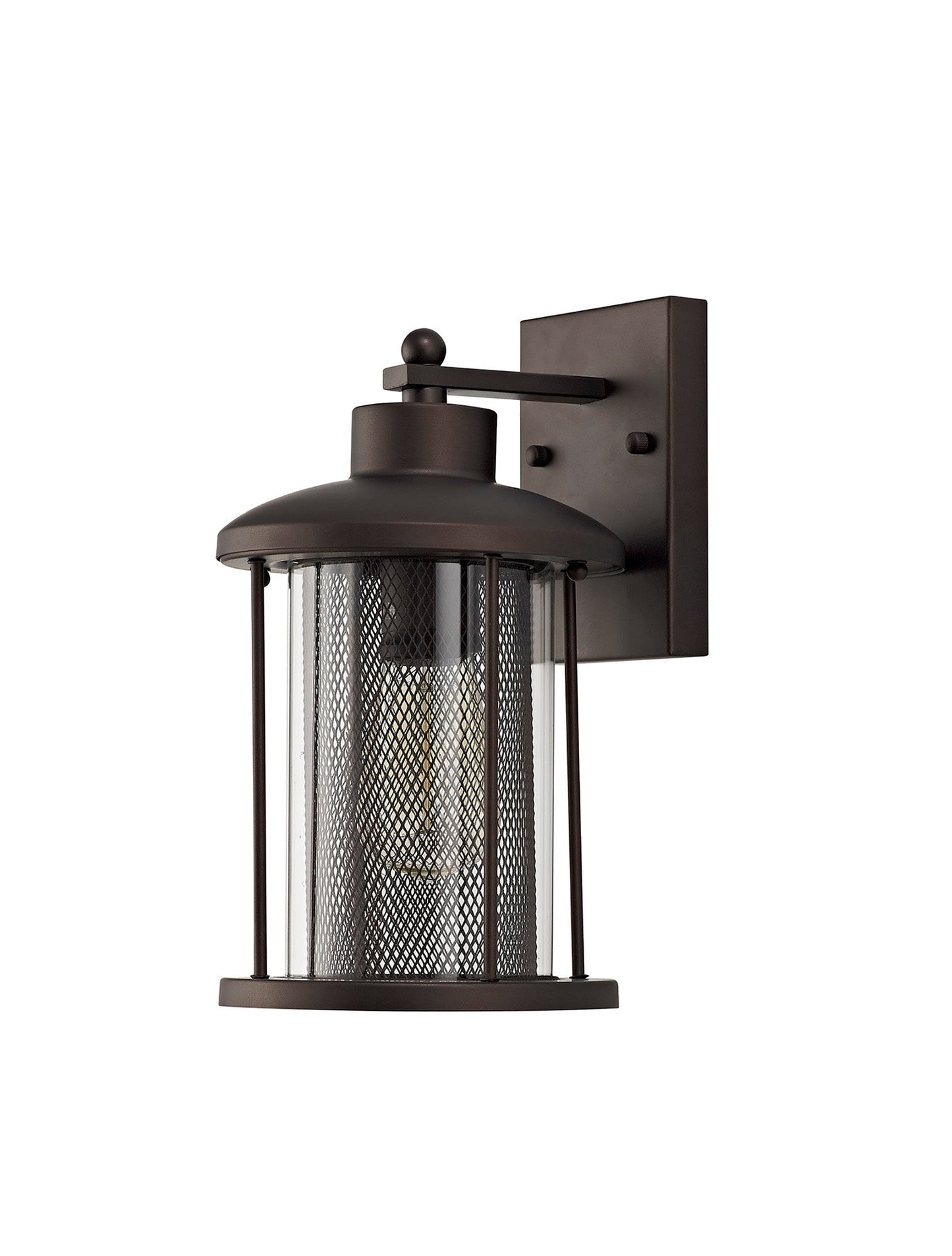 Harrop Large Wall Lamp, 1 x E27, Antique Bronze and Clear Glass, IP54, 2yrs Warranty