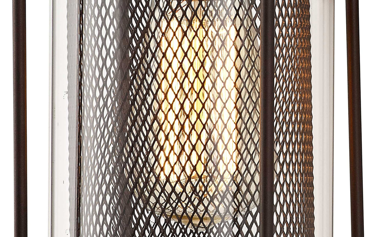 Harrop Large Wall Lamp, 1 x E27, Antique Bronze and Clear Glass, IP54, 2yrs Warranty