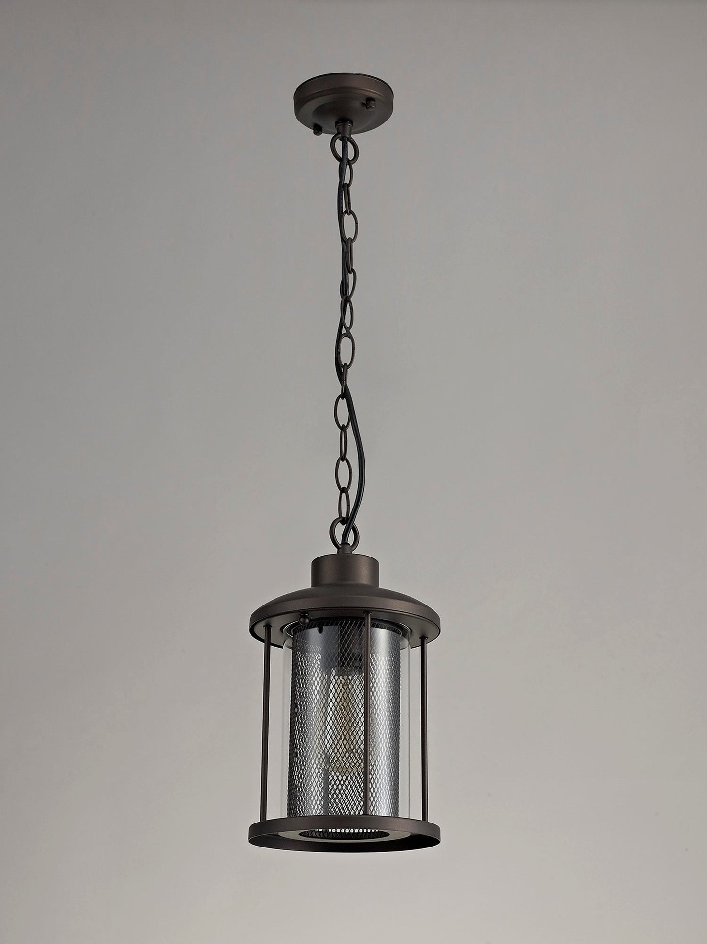 Harrop Pendant, 1 x E27, Antique Bronze and Clear Glass, IP54, 2yrs Warranty