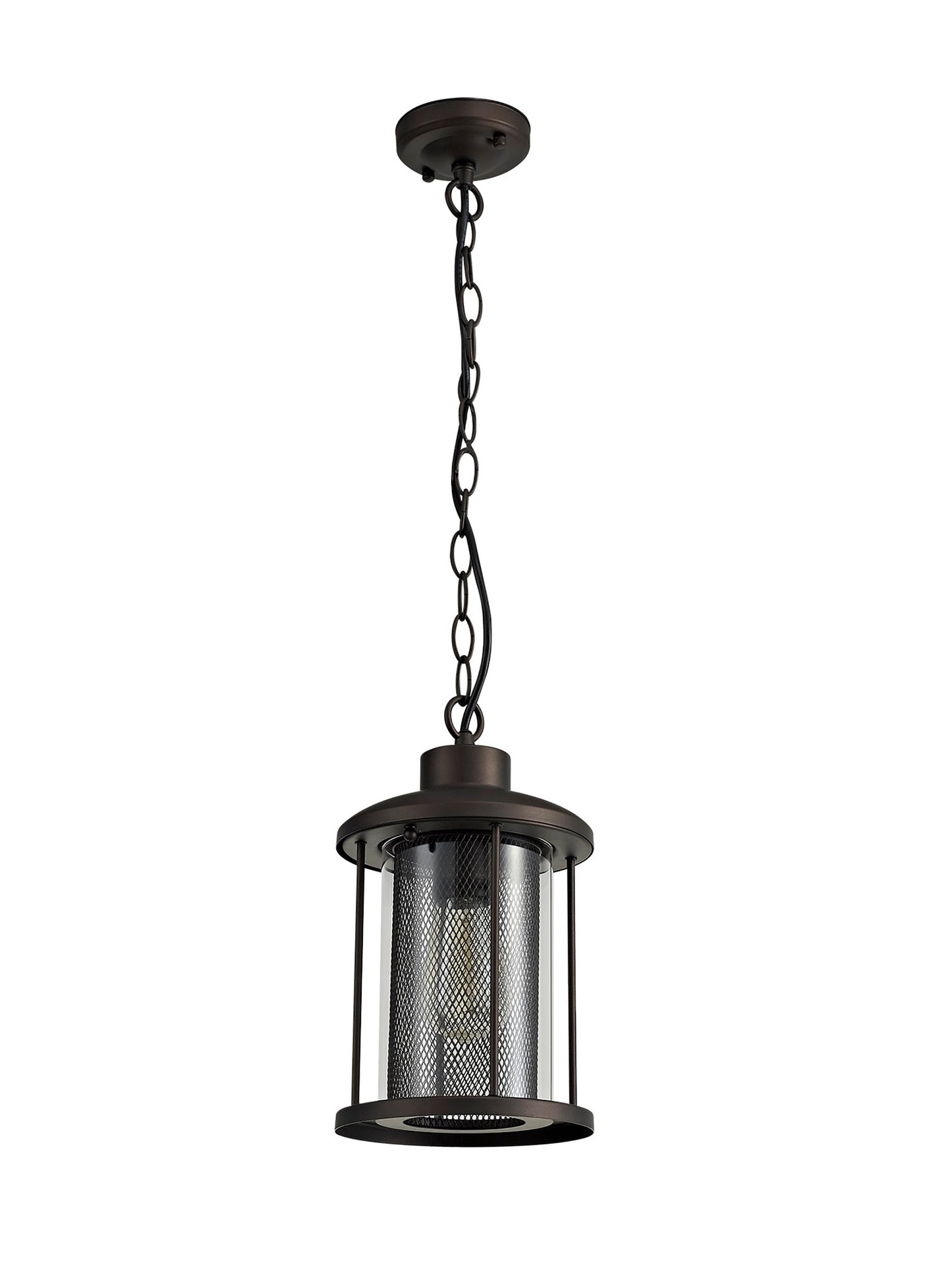 Harrop Pendant, 1 x E27, Antique Bronze and Clear Glass, IP54, 2yrs Warranty