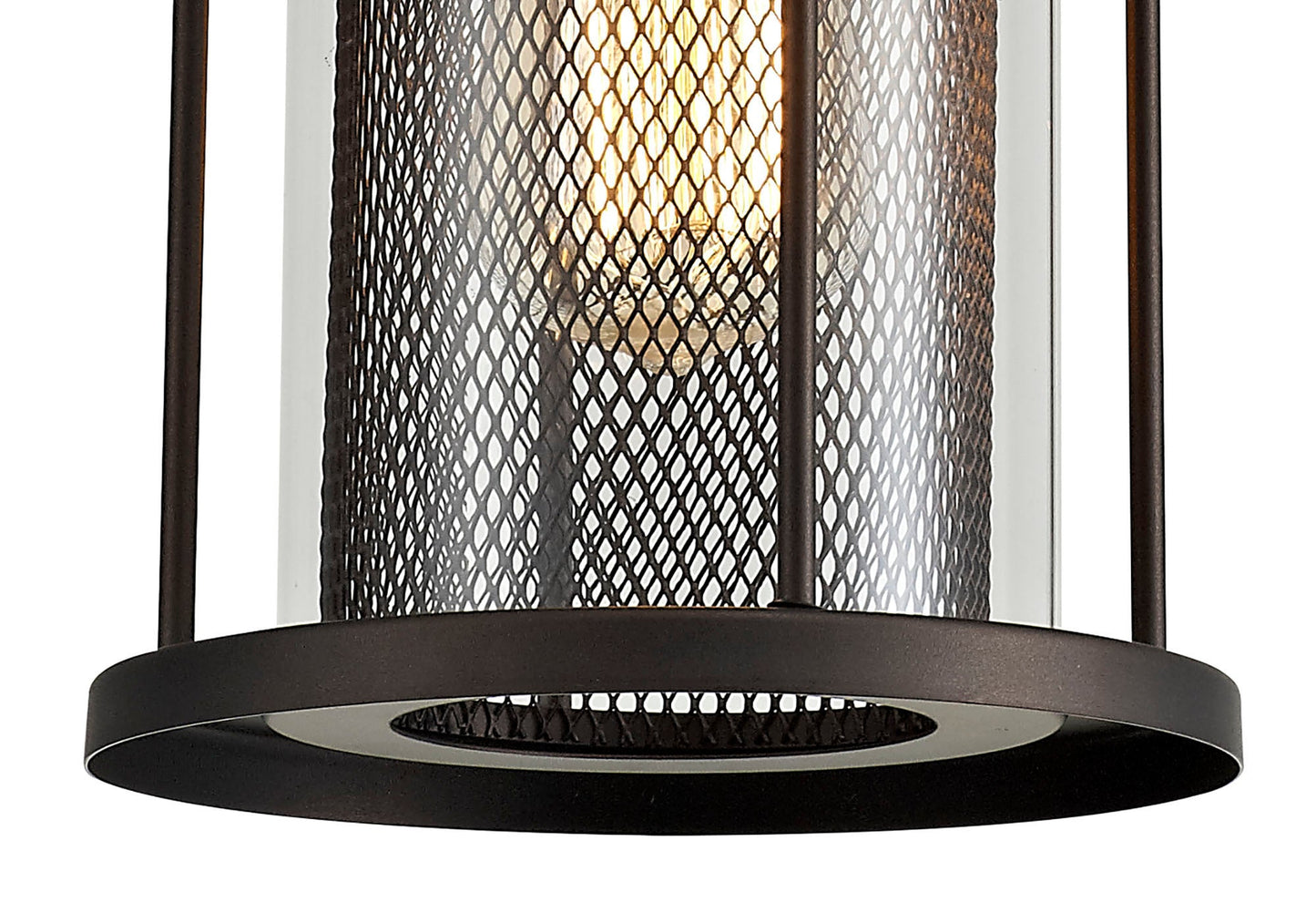 Harrop Pendant, 1 x E27, Antique Bronze and Clear Glass, IP54, 2yrs Warranty