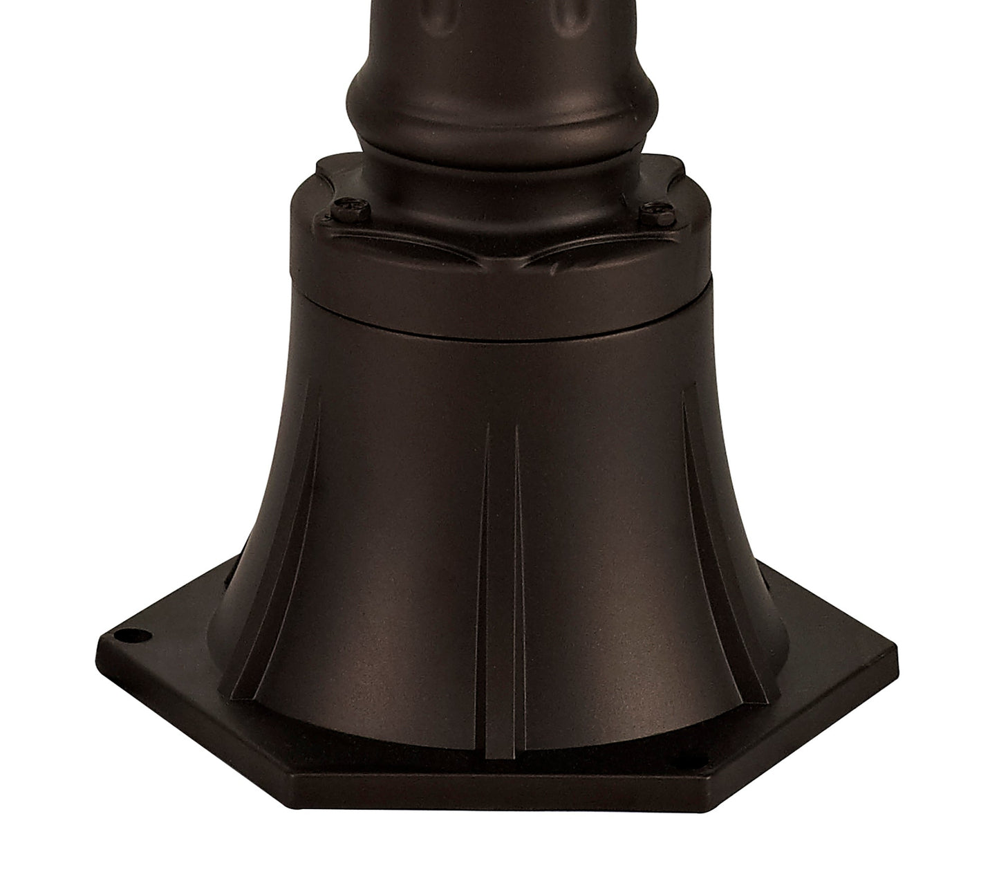 Harrop Single Headed Post Lamp, 1 x E27, Antique Bronze and Clear Glass, IP54, 2yrs Warranty