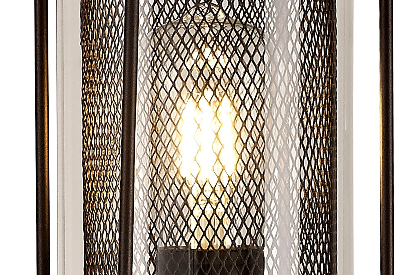 Harrop Single Headed Post Lamp, 1 x E27, Antique Bronze and Clear Glass, IP54, 2yrs Warranty