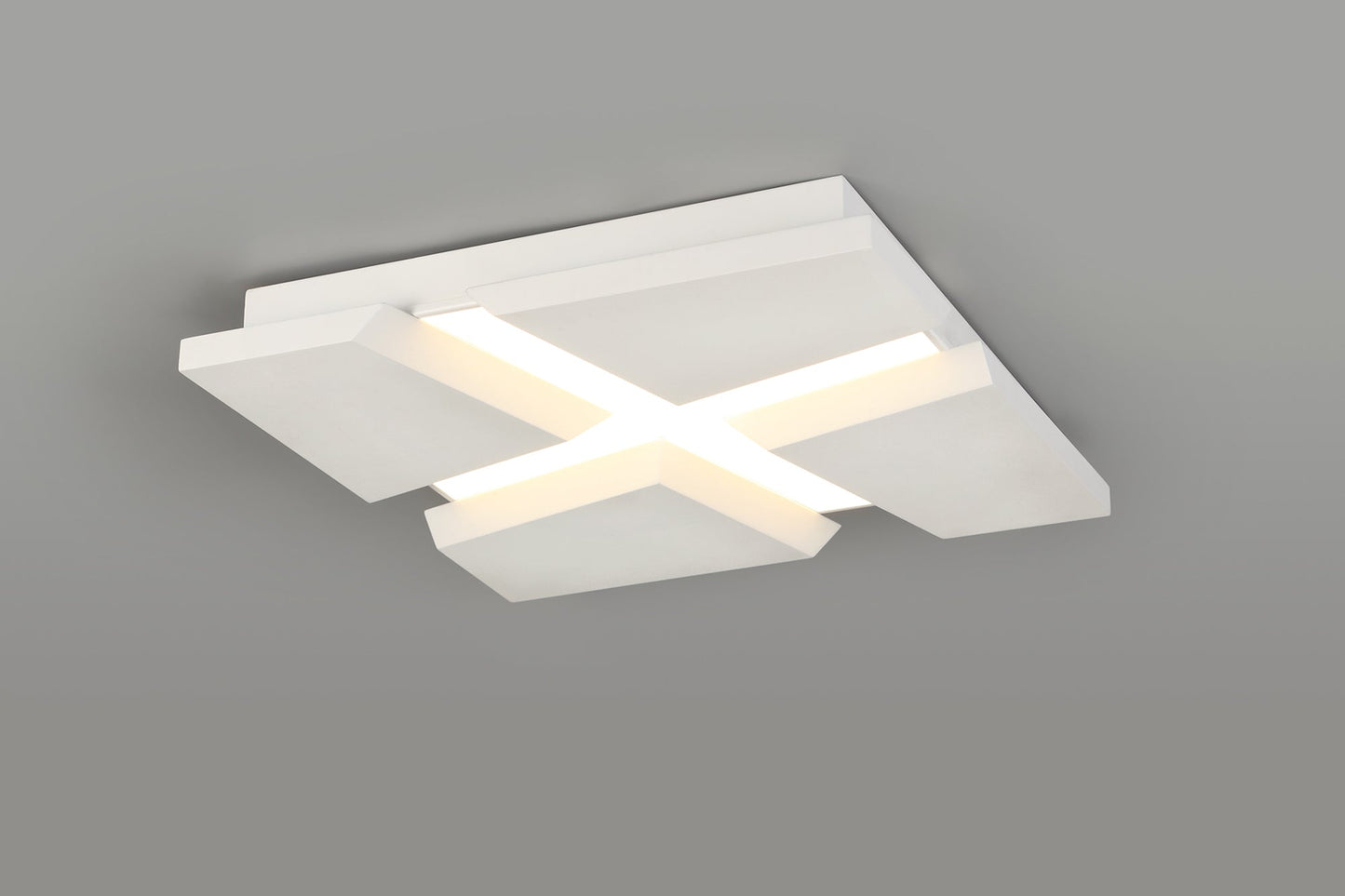 Hartford Flush Square Square Ceiling, 1 x 50W LED, 3000K, 3500lm, Sand White, 3yrs Warranty