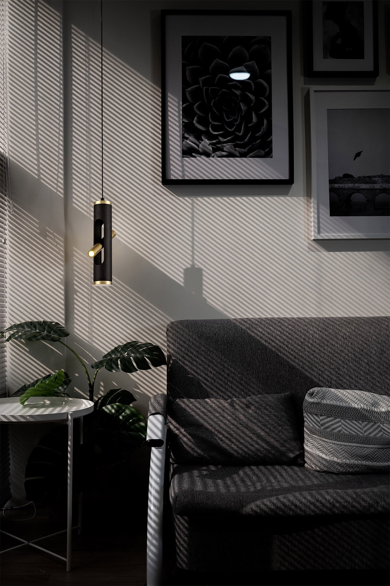 Hatchmere Table Lamp, 2 x 2W LED, 3000K, 560lm, Sand Black and Gold, 3yrs Warranty