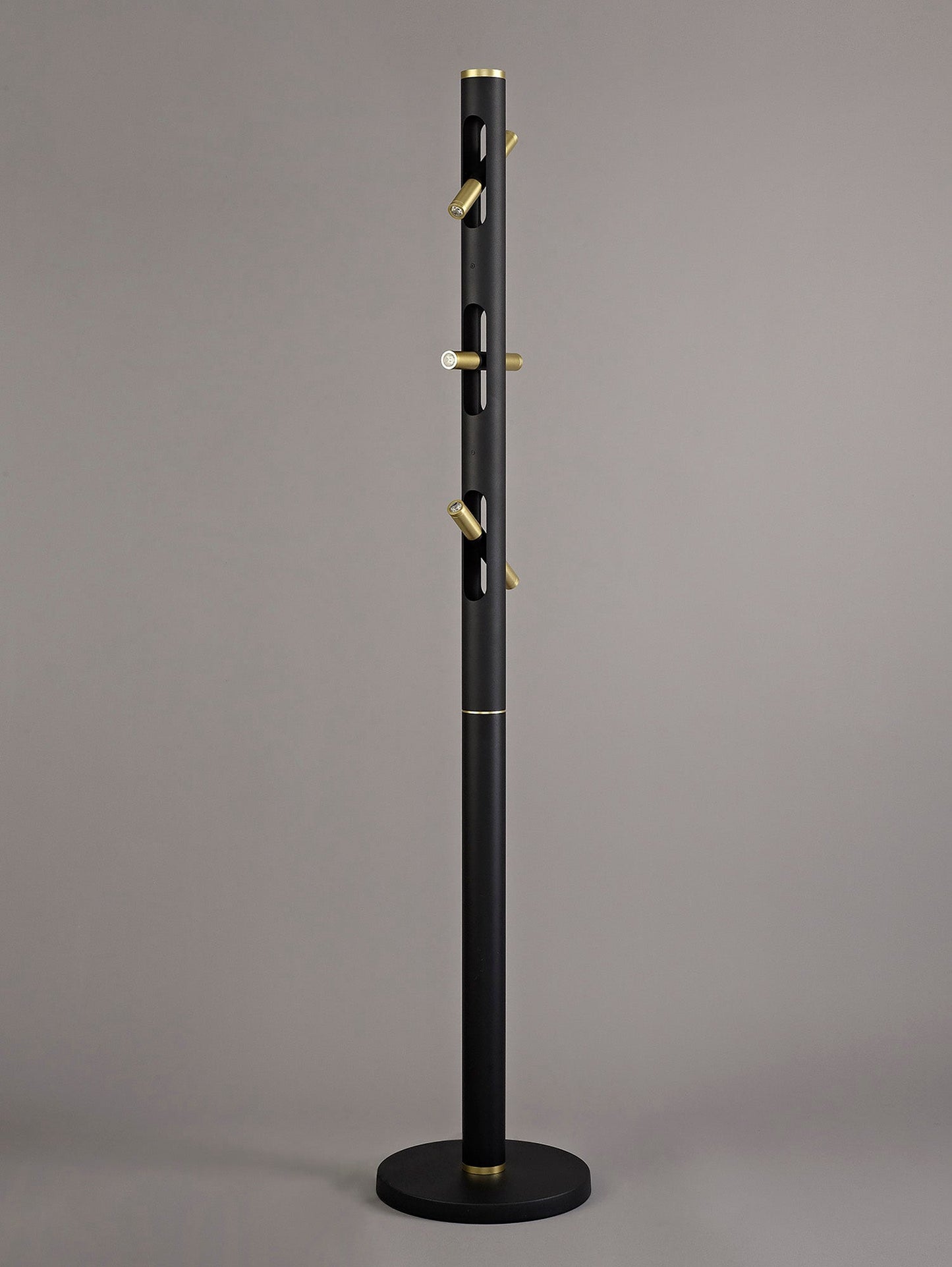 Hatchmere Floor Lamp, 6 x 2W LED, 3000K, 1680lm, Sand Black and Gold, 3yrs Warranty