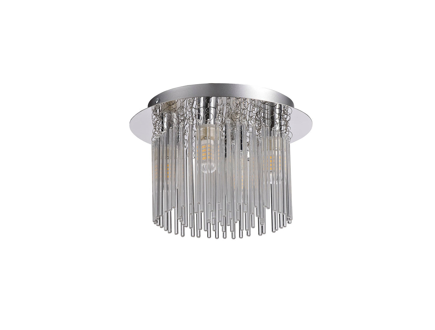 Hatton Ceiling Light, 4 x G9, IP44, Polished Chrome and Clear Glass 2