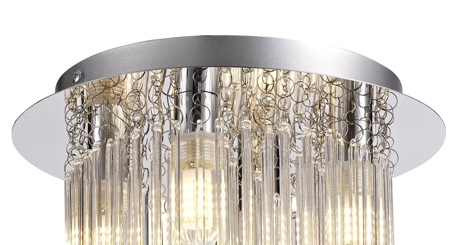 Hatton Ceiling Light, 4 x G9, IP44, Polished Chrome and Clear Glass 2