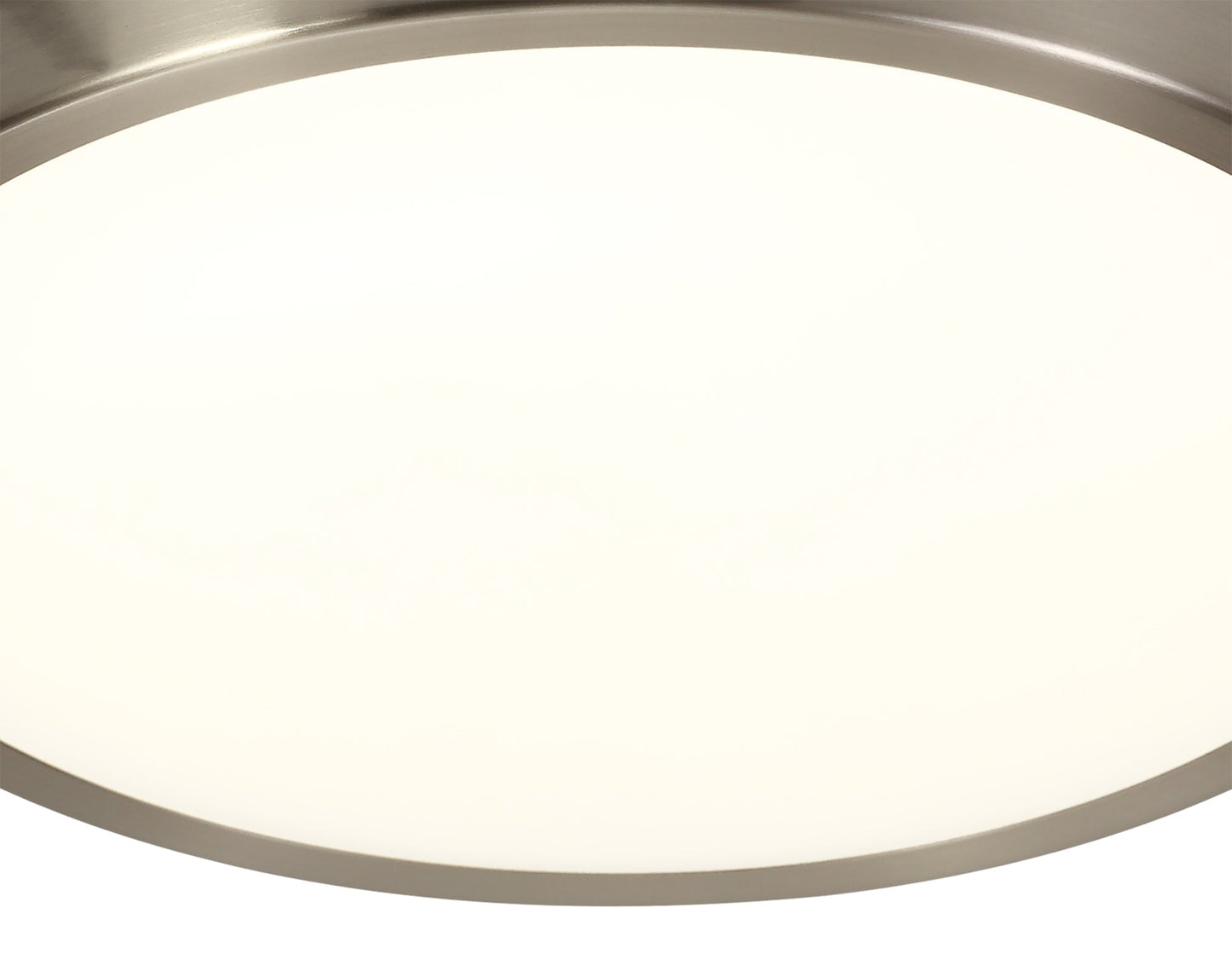Heald Ceiling, 1 x 12W LED, 4000K, 565lm, IP44, Satin Nickel and White, 3yrs Warranty