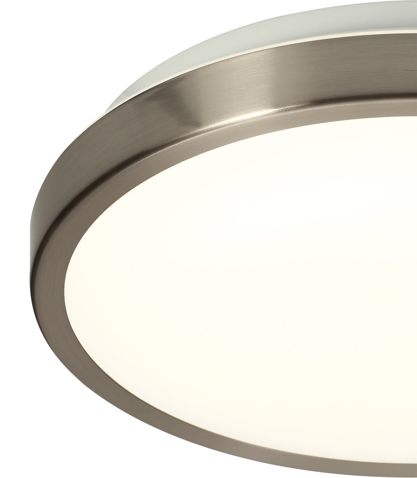 Heald Ceiling, 1 x 12W LED, 4000K, 565lm, IP44, Satin Nickel and White, 3yrs Warranty