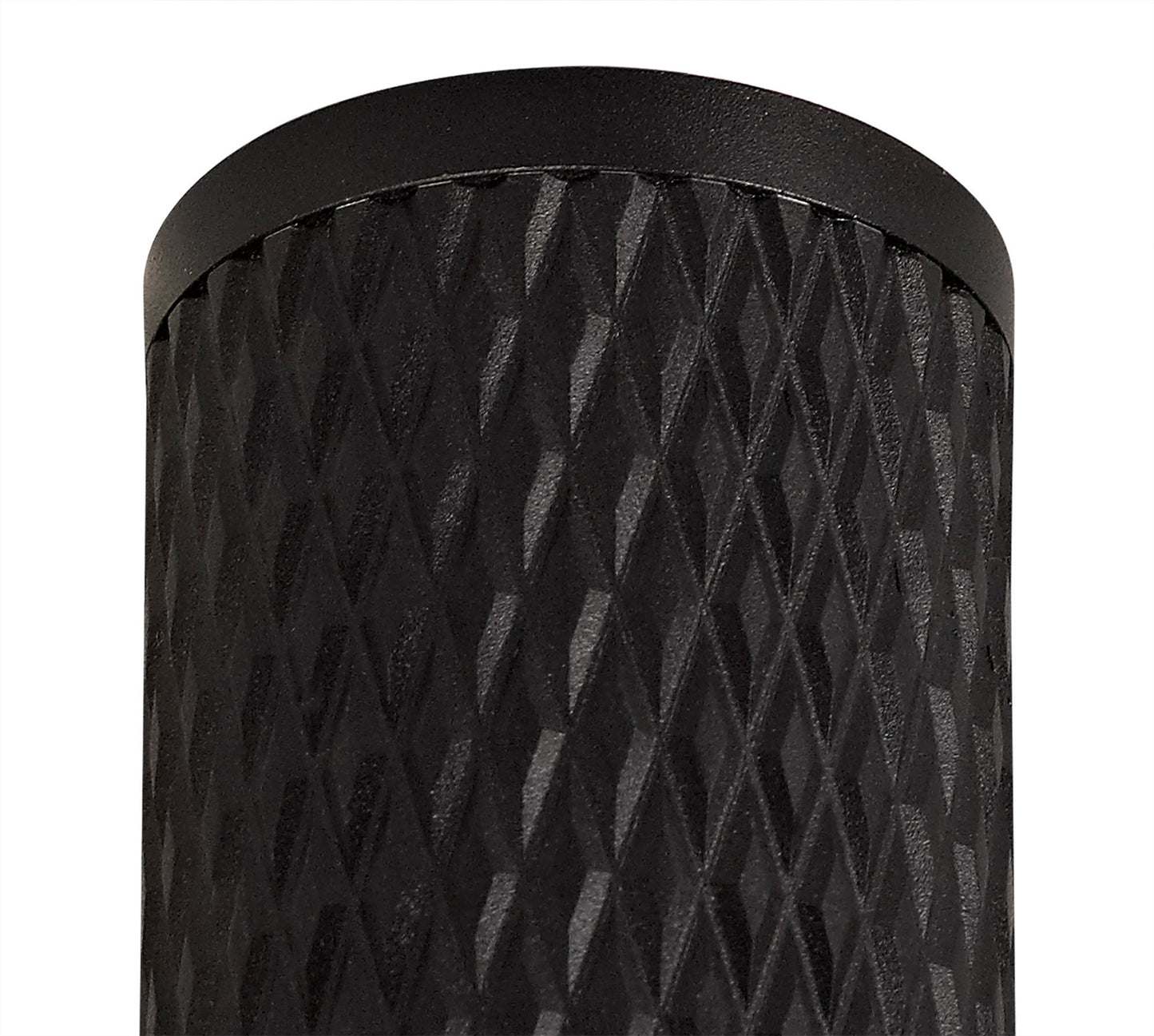 Heyes 1 Light 11cm Surface Mounted Ceiling GU10, Sand Black and Acrylic Ring