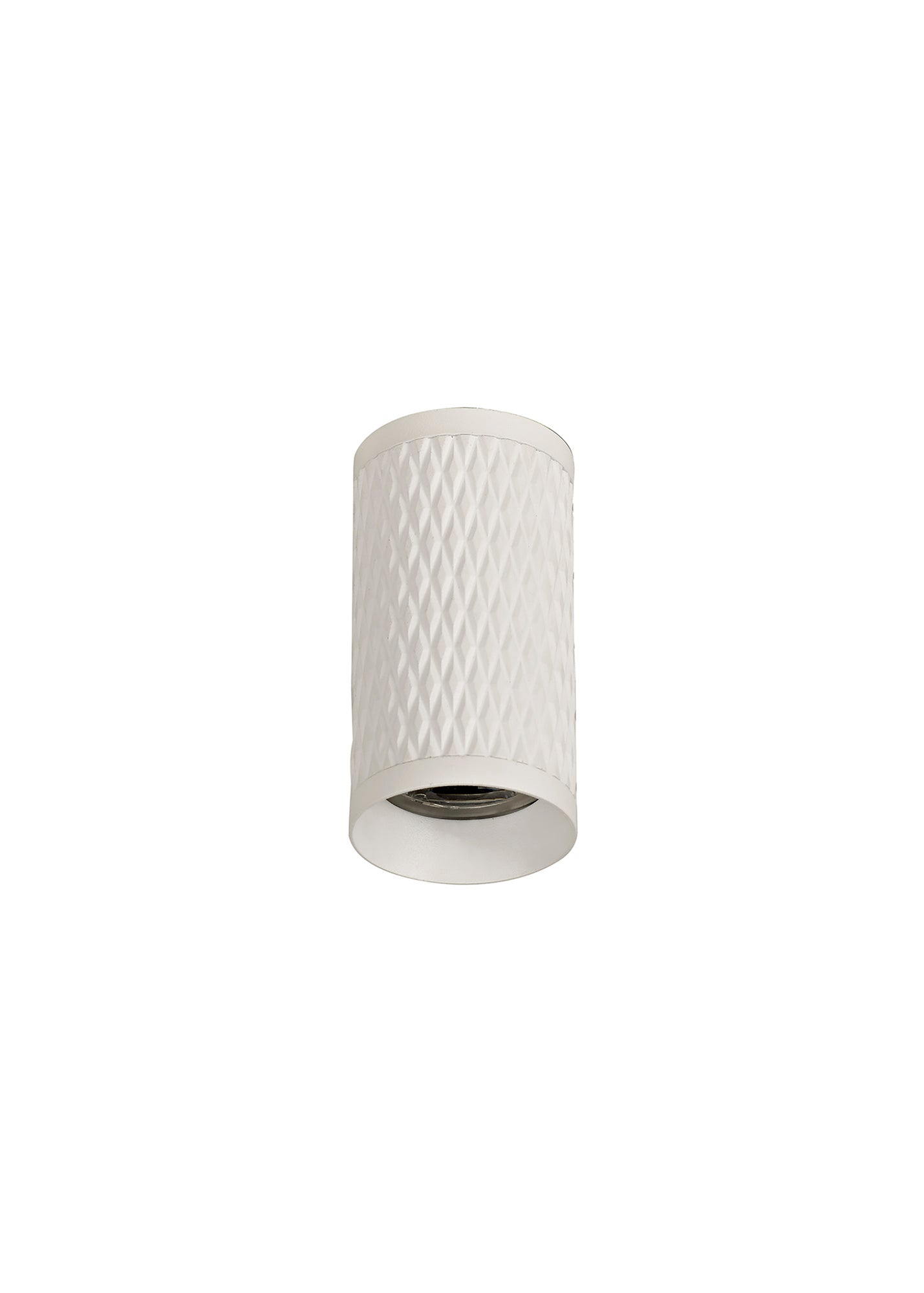 Heyes 1 Light 11cm Surface Mounted Ceiling GU10, Sand White and Acrylic Ring